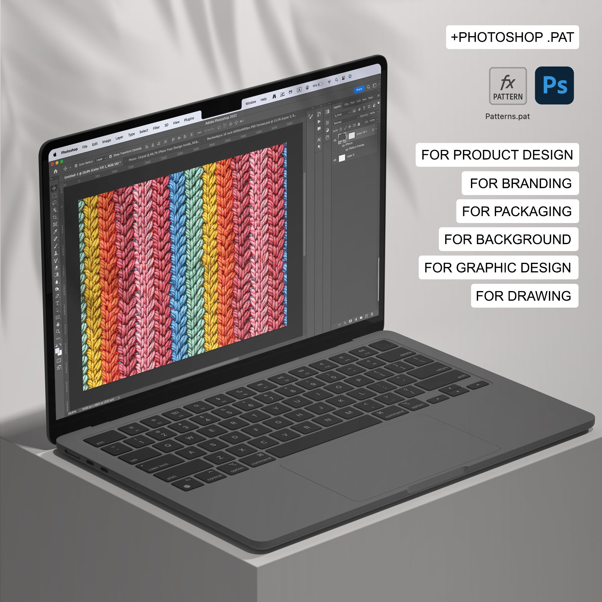 12 Knitted Fabric Seamless Pattern