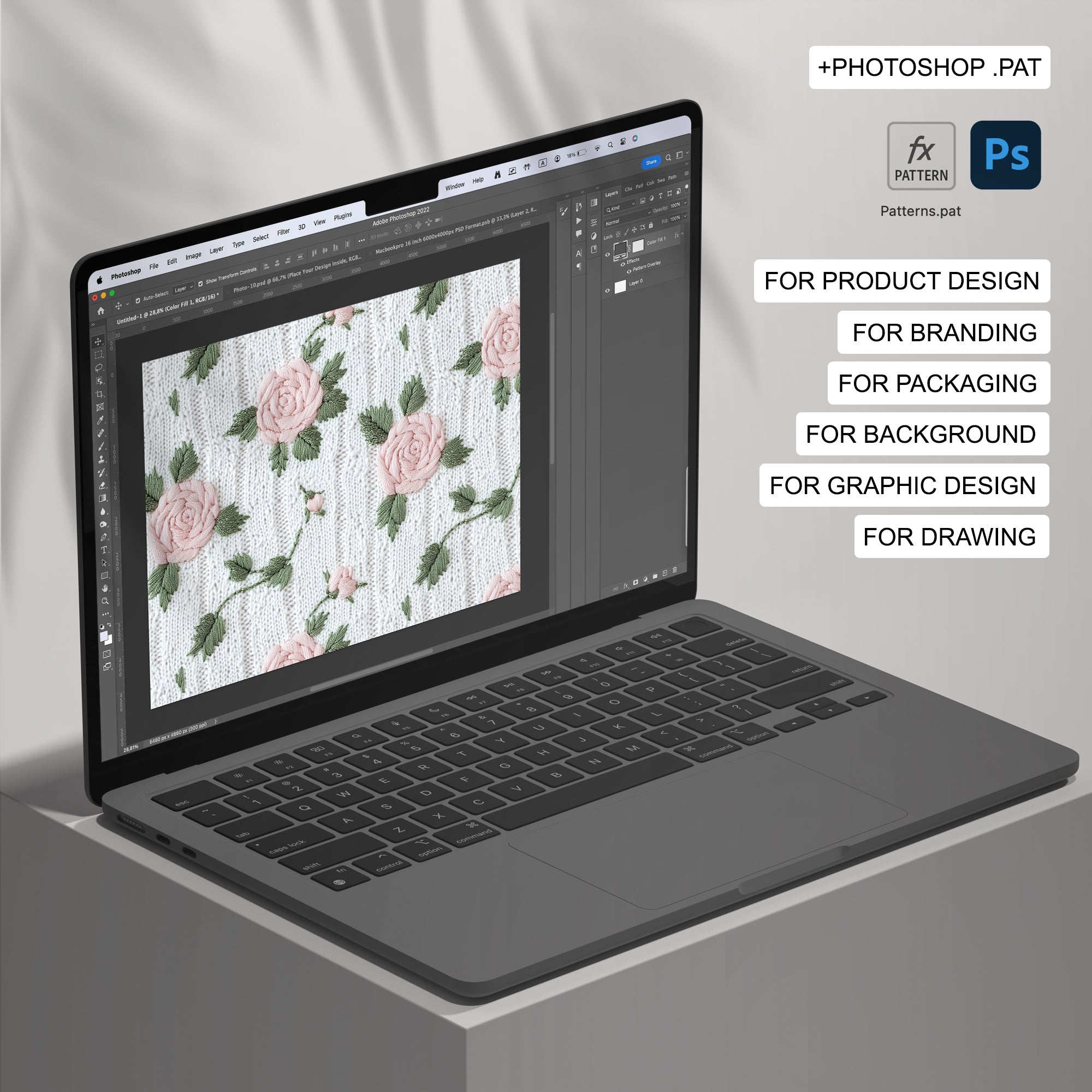 20 Dusty Rose Seamless Pattern