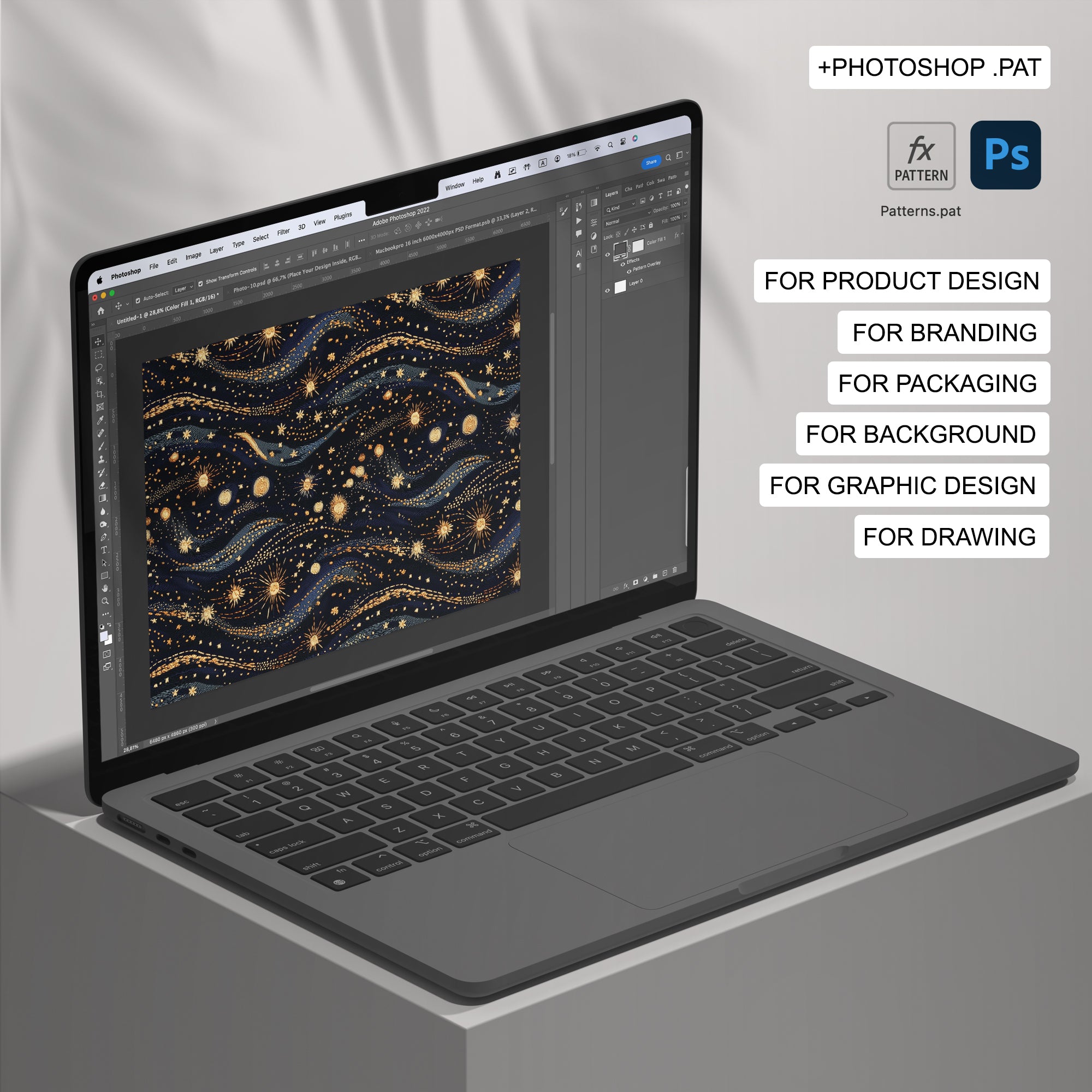 25 Celestial Embroidery Seamless Pattern