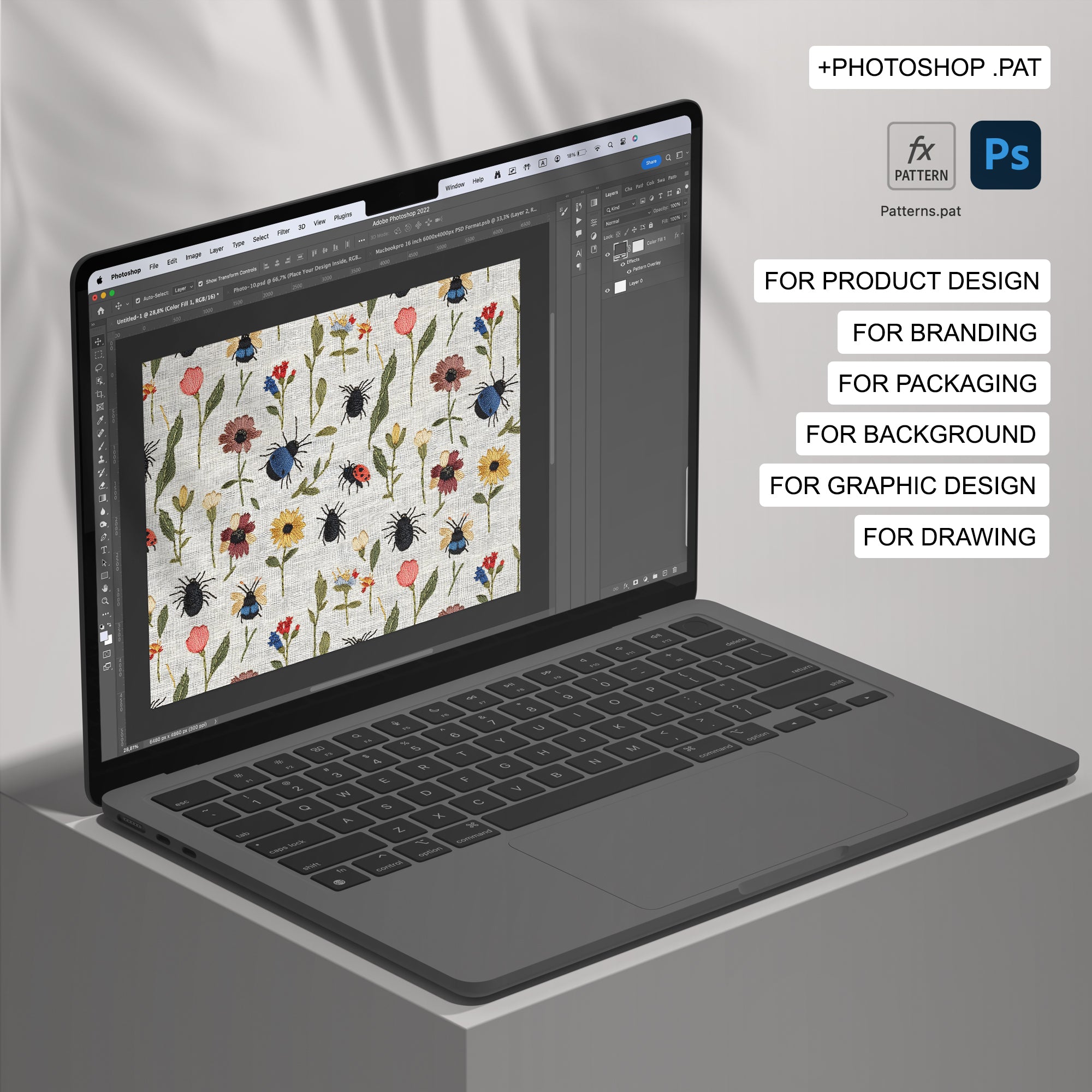 30 Bugs & Insects Embroidery Seamless Pattern