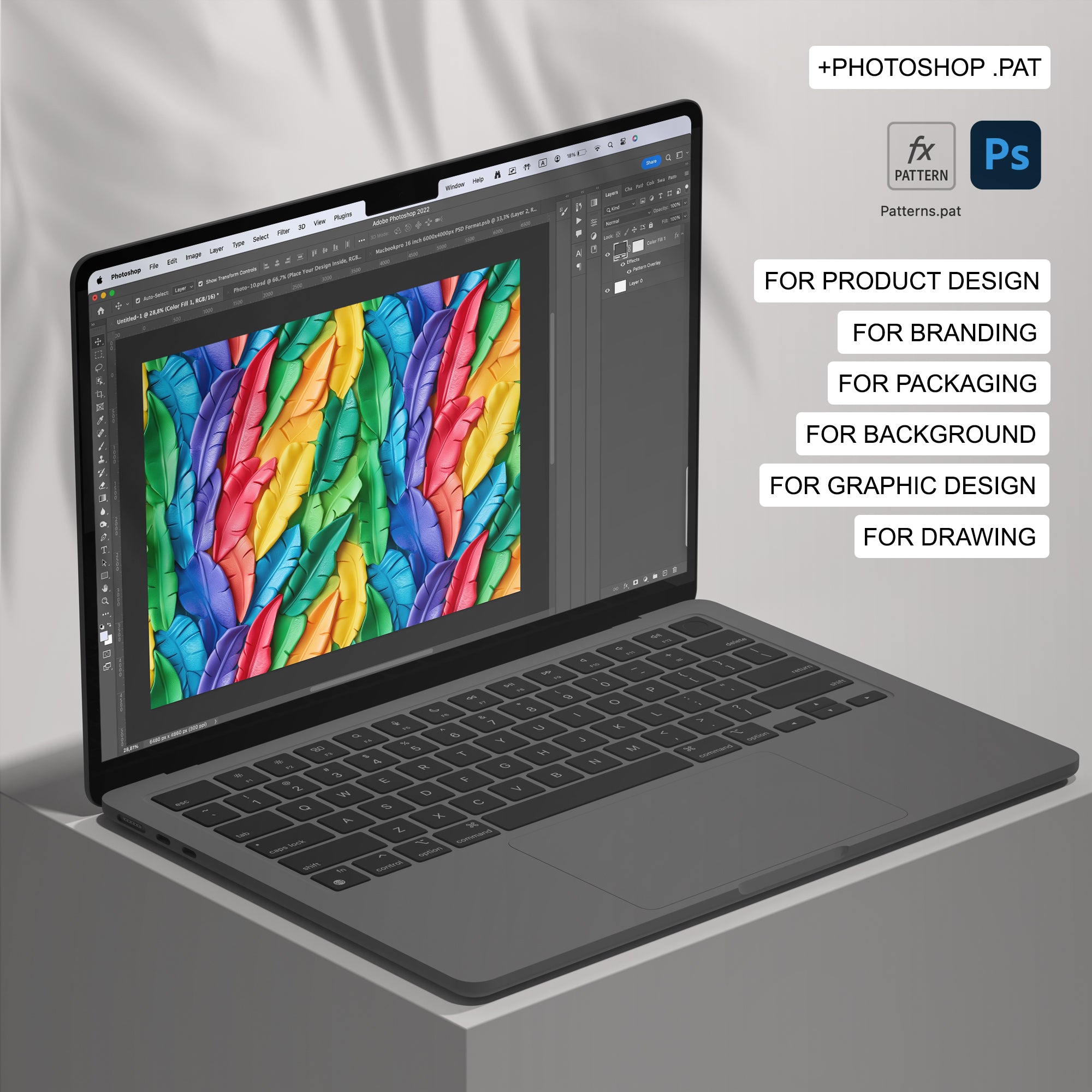 25 Plasticine Leaves Seamless Pattern