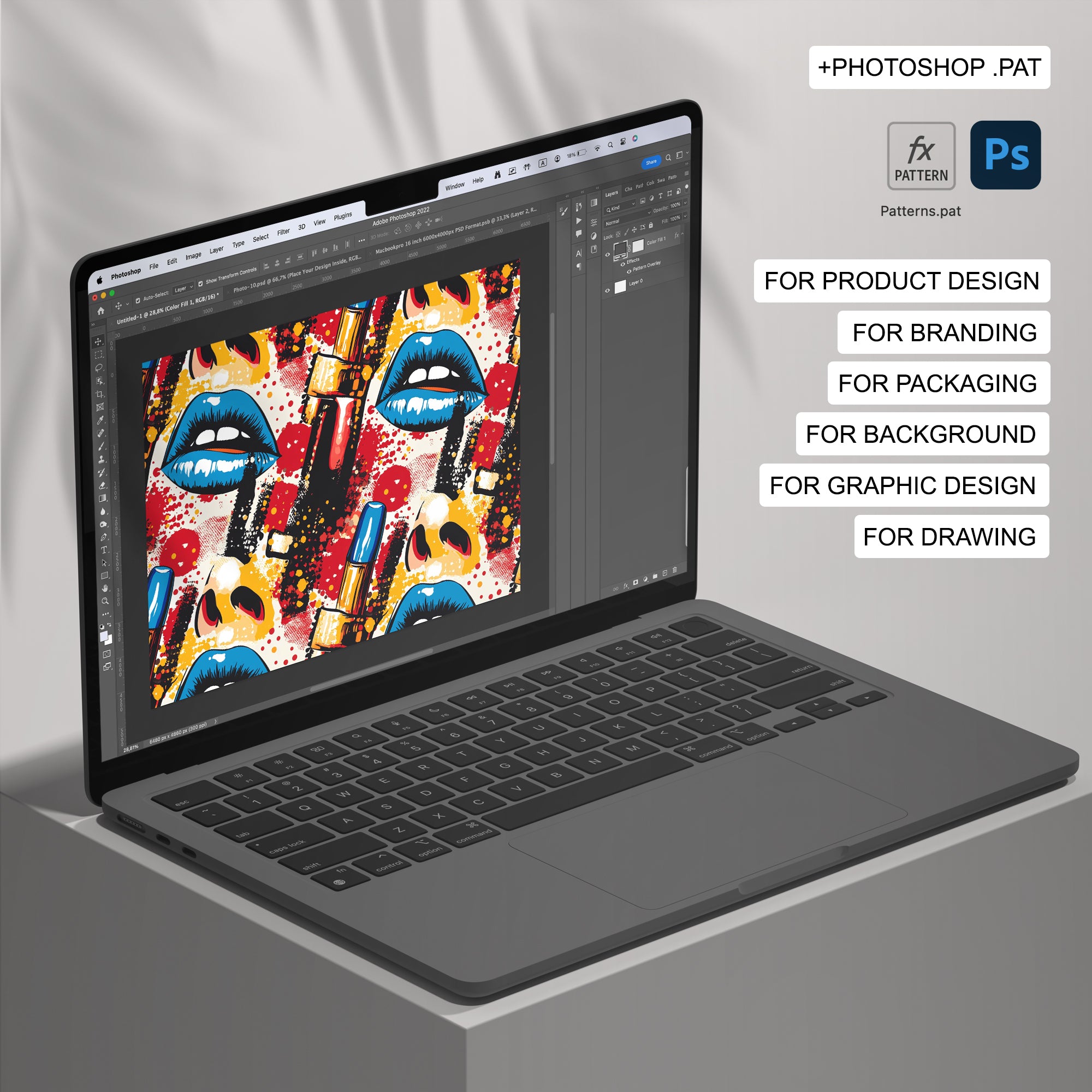 30 Pop-Art Fashion Seamless Pattern