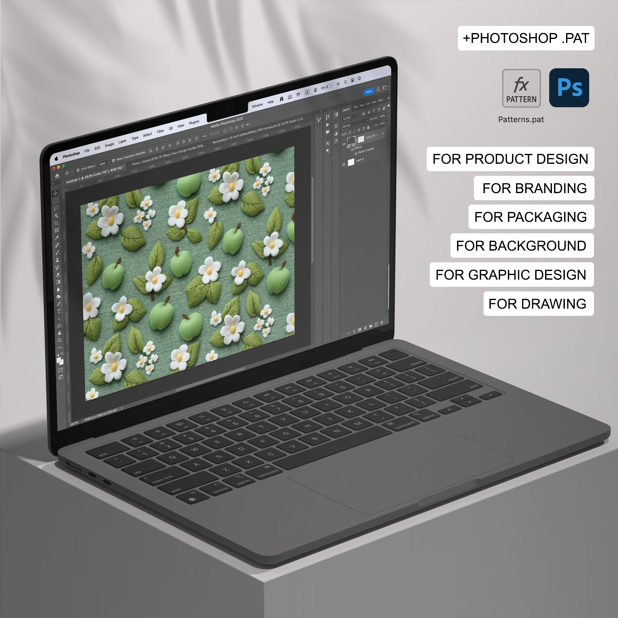 27 Fruits Embroidery Seamless Pattern