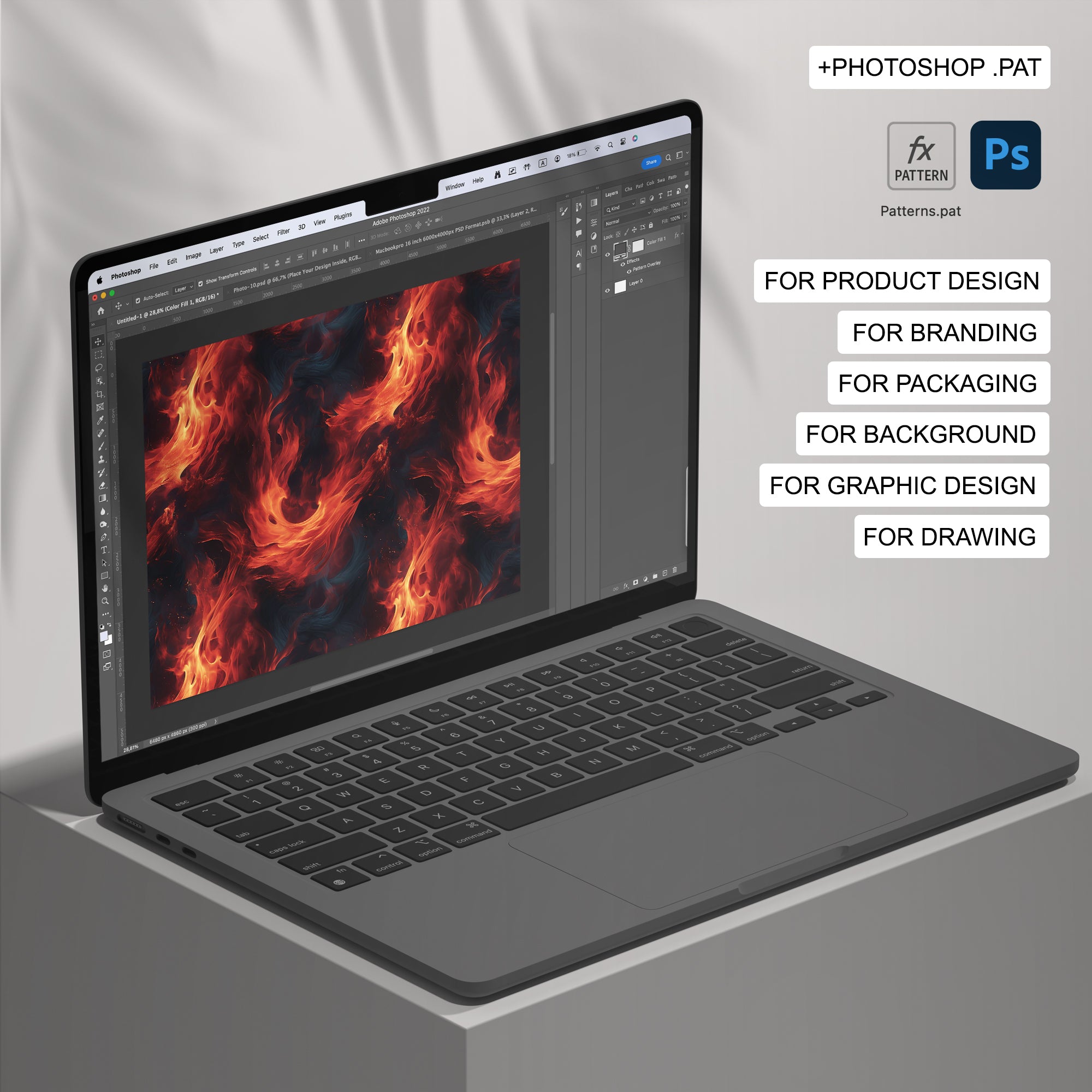 123 Fire Seamless Pattern