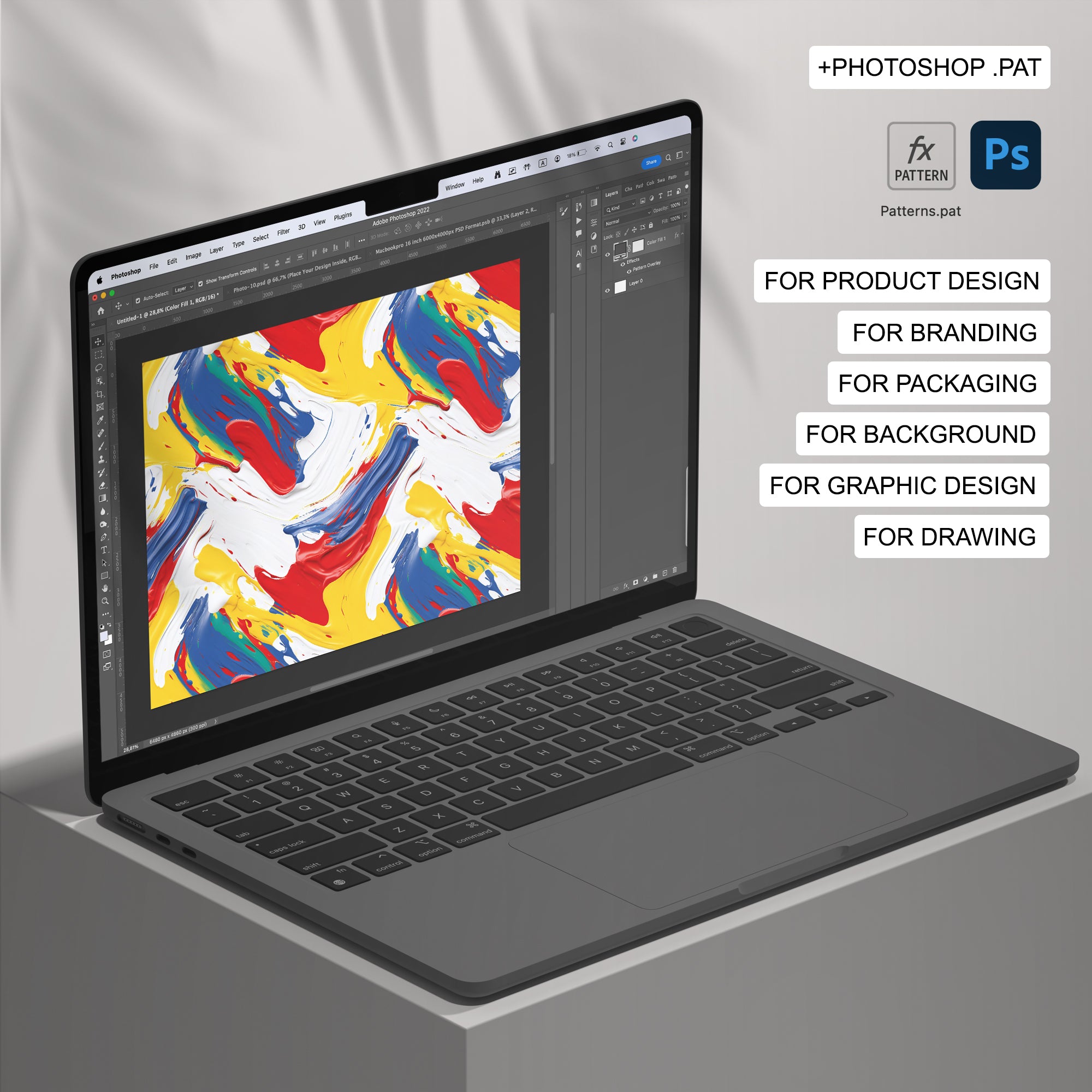 180 Paint Splatter Seamless Pattern