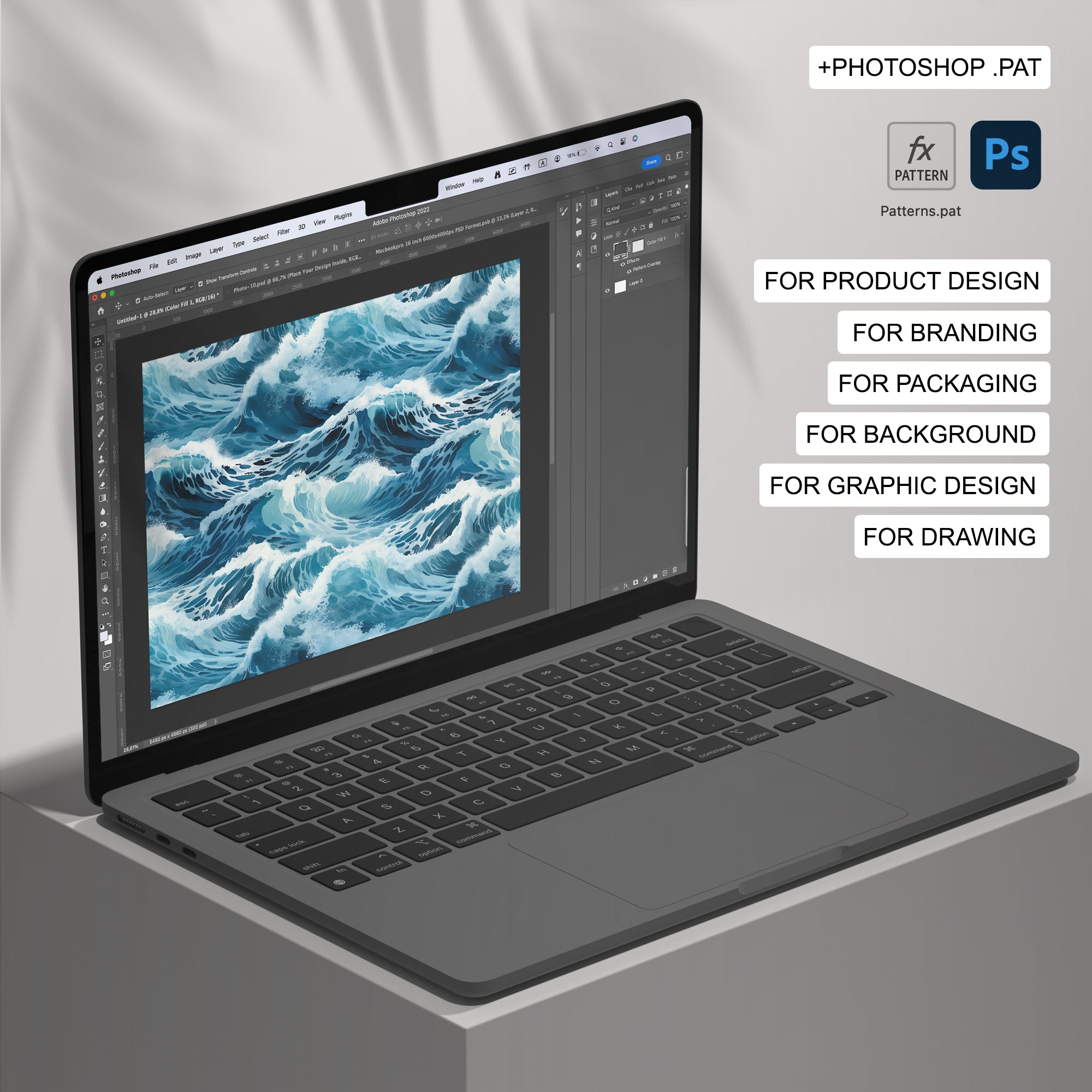 71 Waves Seamless Pattern