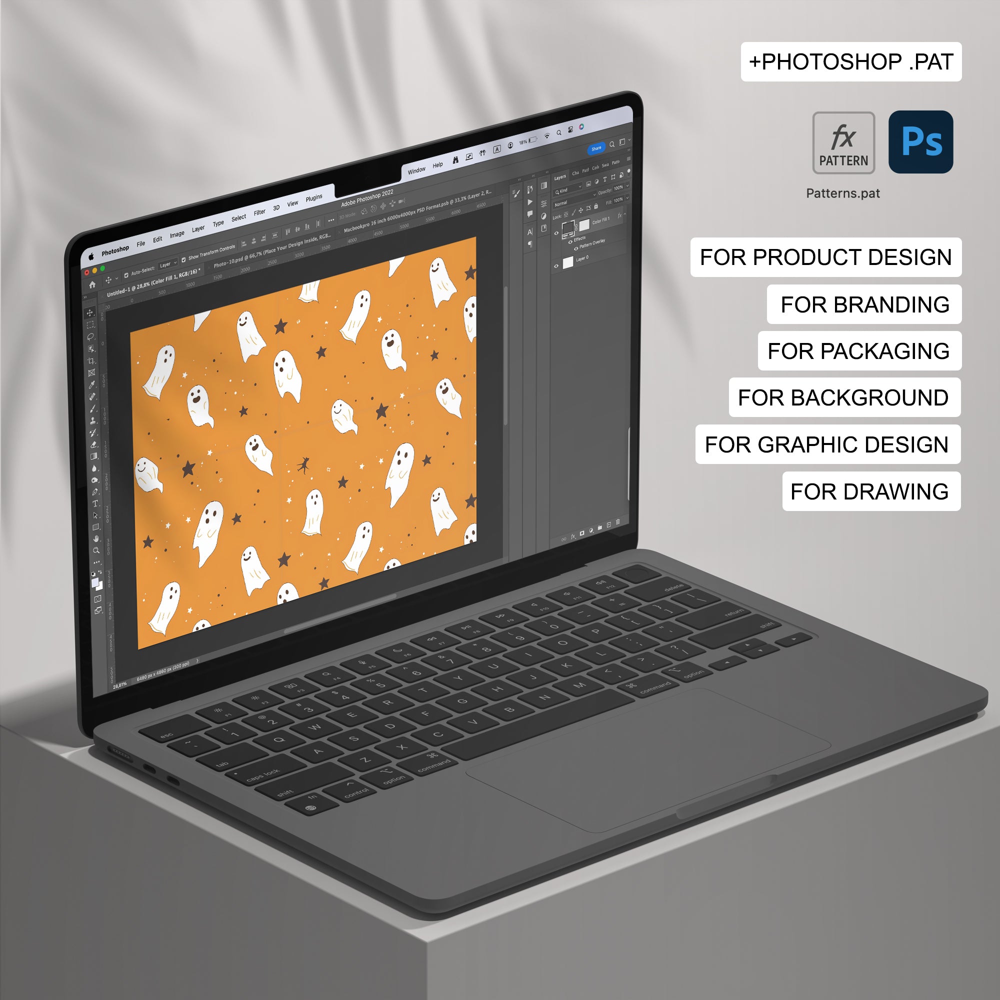 20 Halloween Doodles Seamless Pattern