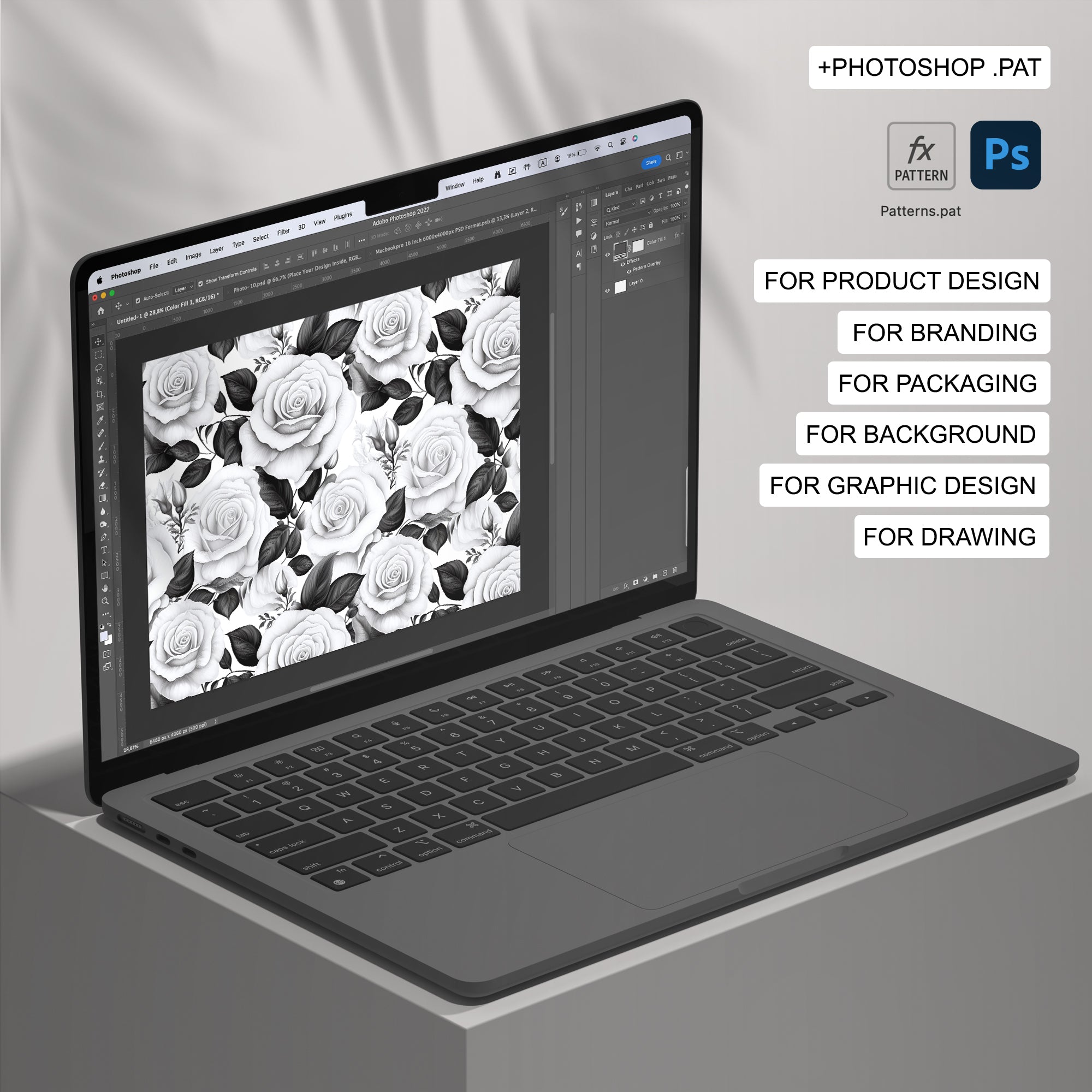 112 Rose Garden Seamless Pattern