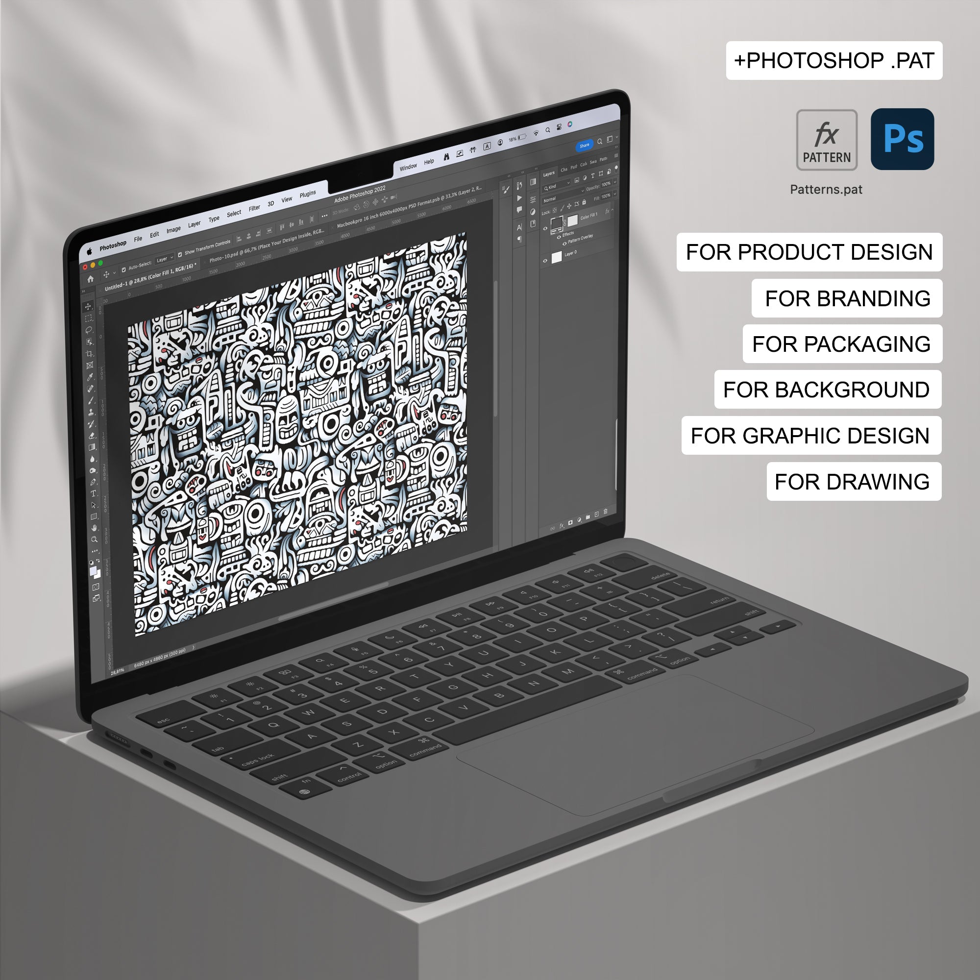 72 Tiki Seamless Pattern