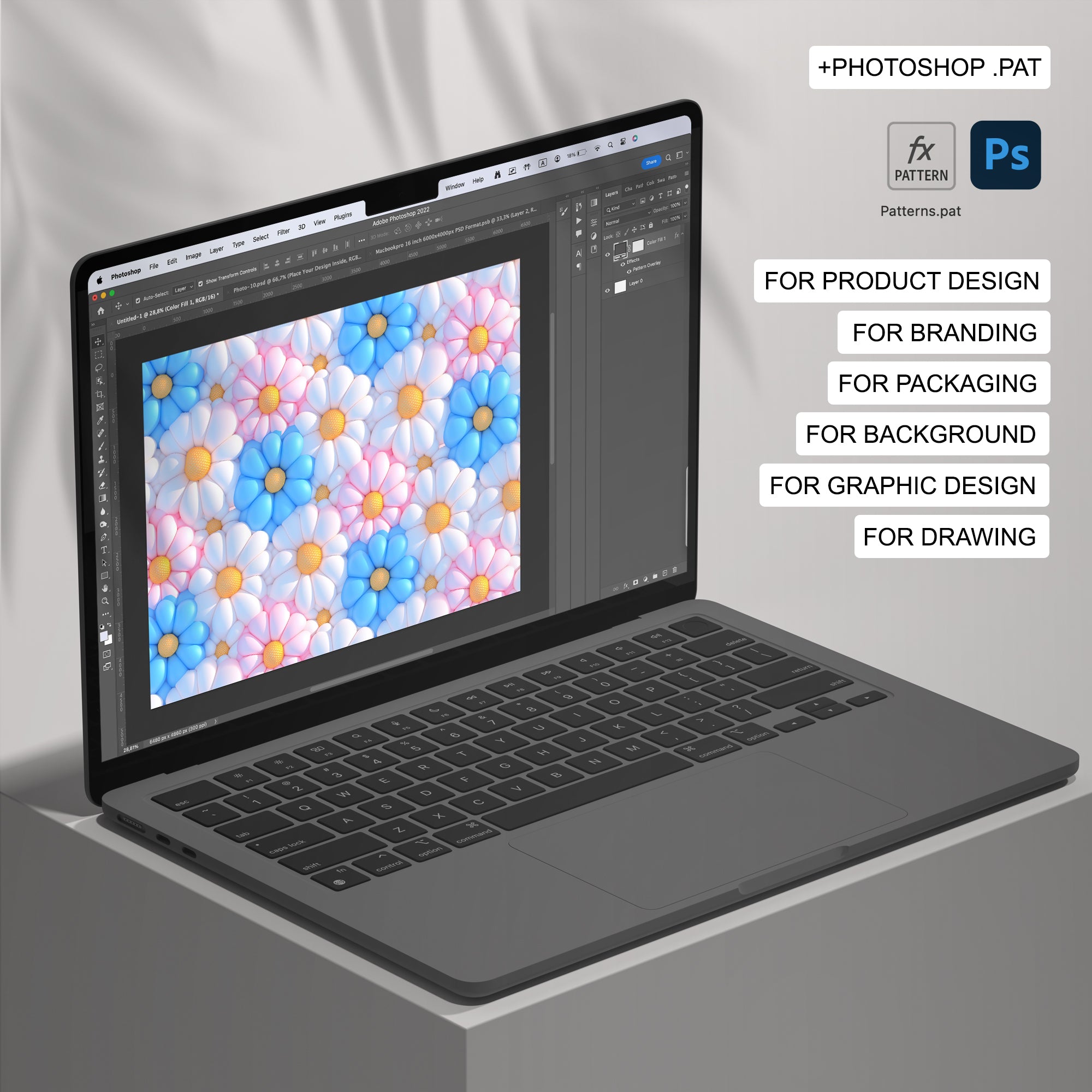 20 Inflated Flowers Pattern