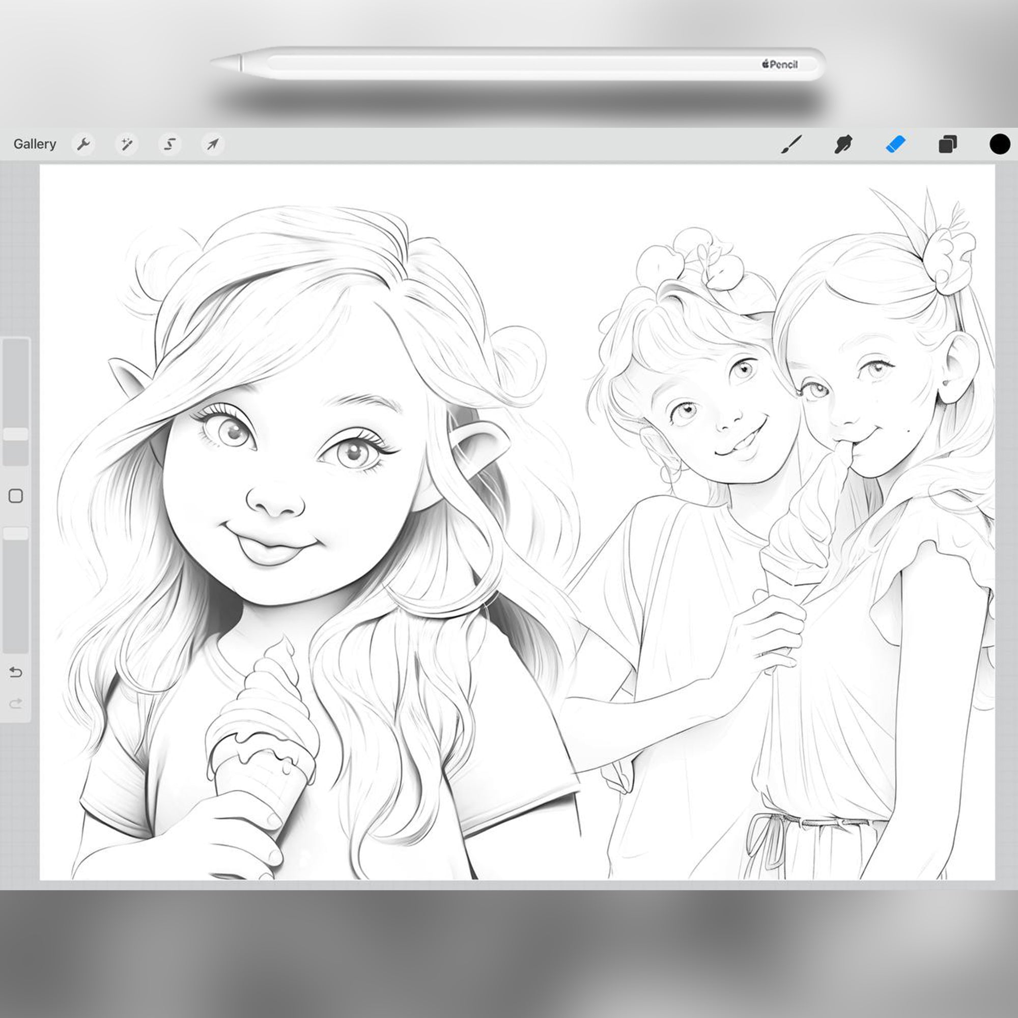 40 Ice Cream Dreams Brushes for Procreate and Photoshop