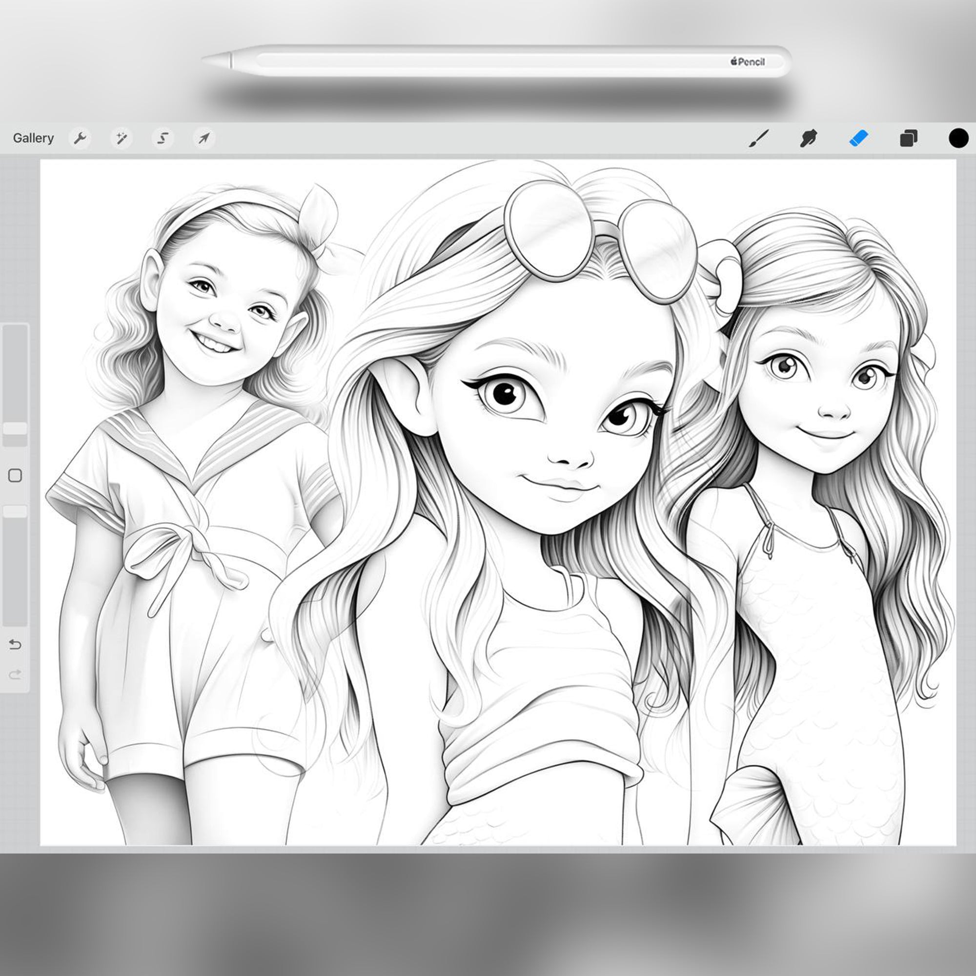 50 Sunny Cuties Stamp Brushes for Procreate and Photoshop