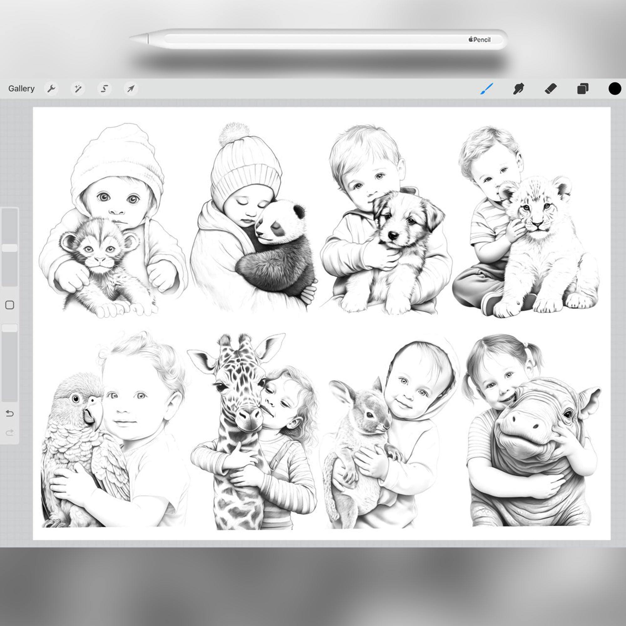 50 Best Animals Friends Brushes for Procreate and Photoshop