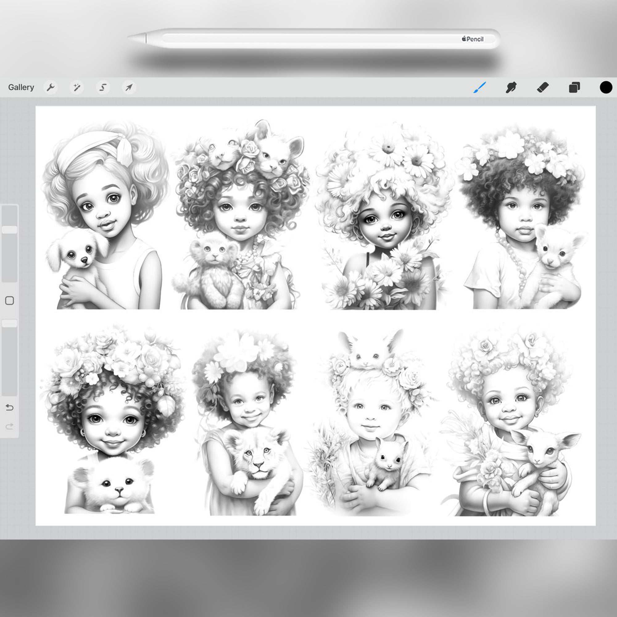 50 Totem Animals Procreate Brushes