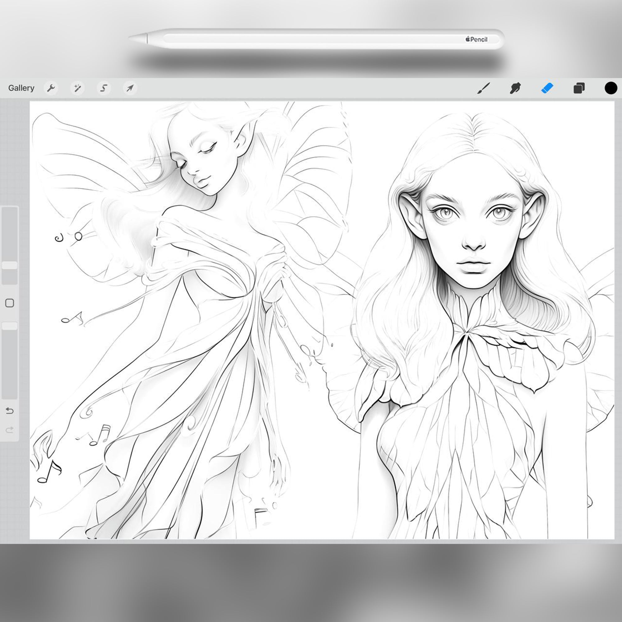 27 Magic Fairies Brush Brushes for Procreate and Photoshop