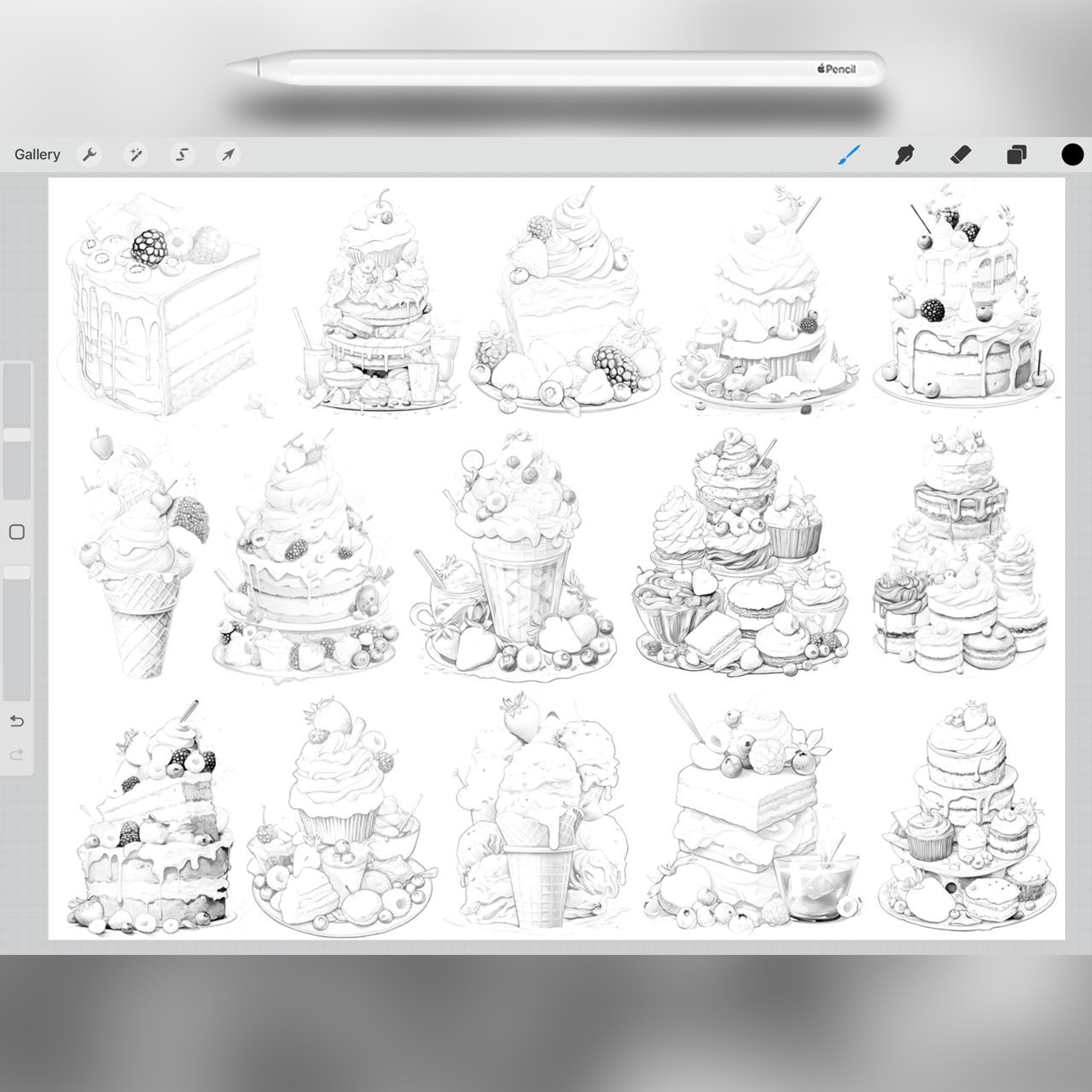40 Deserts Procreate Brushes