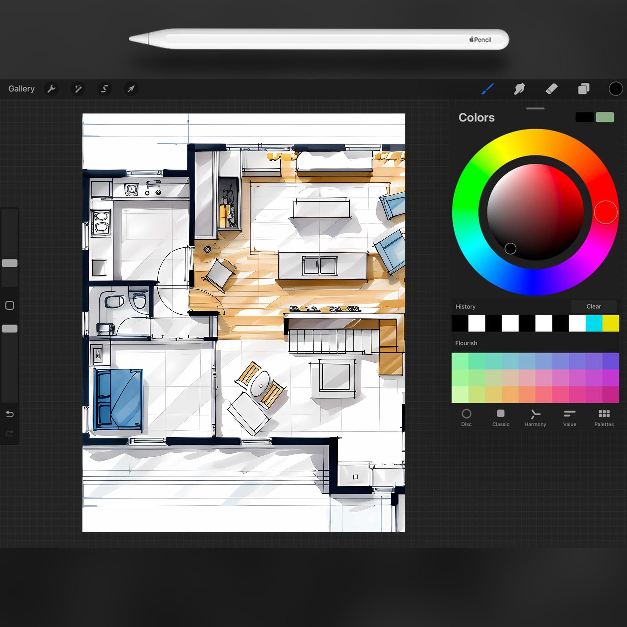 100 Sink Procreate Stamp Brushes for Procreate and Photoshop