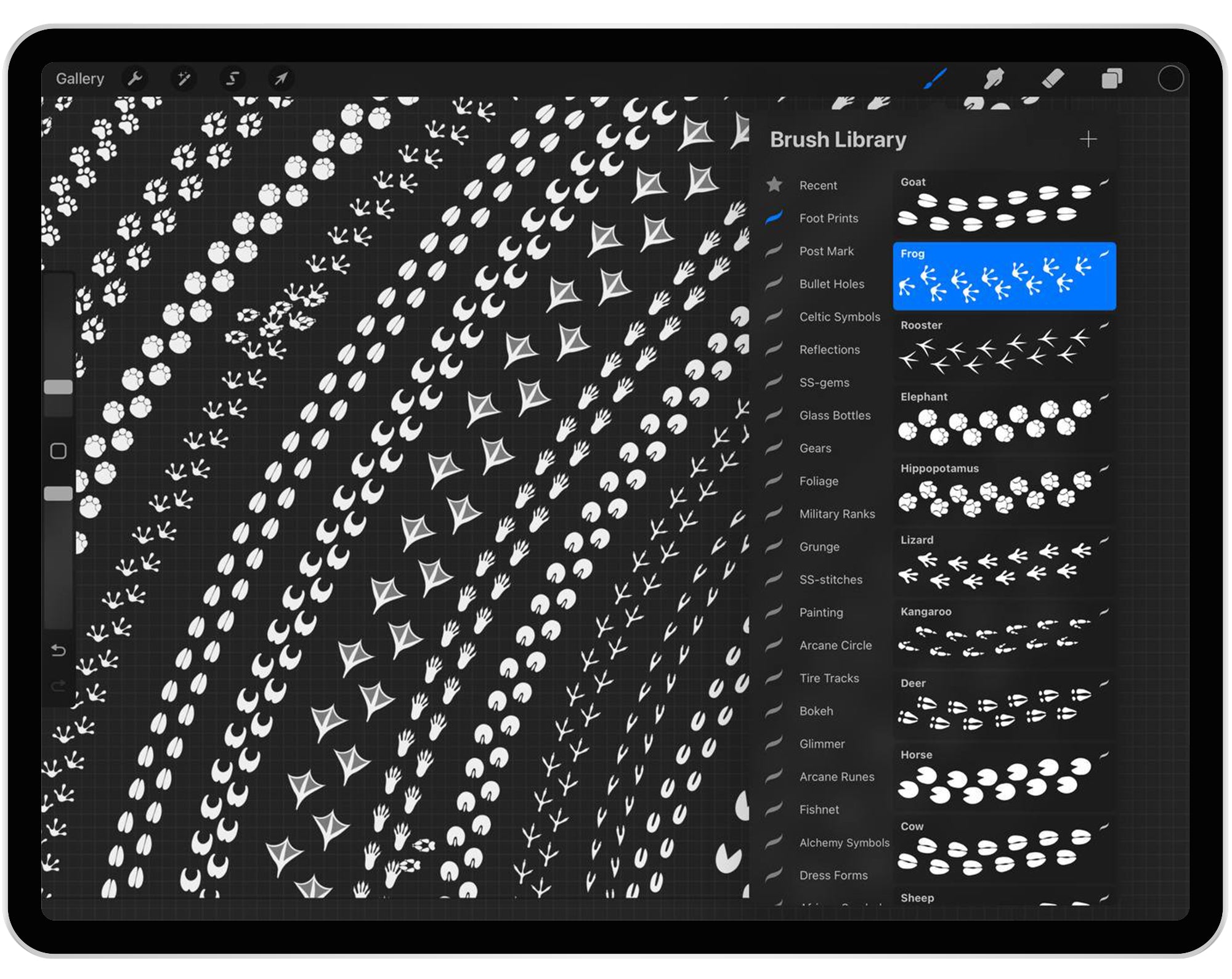 30 Procreate Footprints Brushes