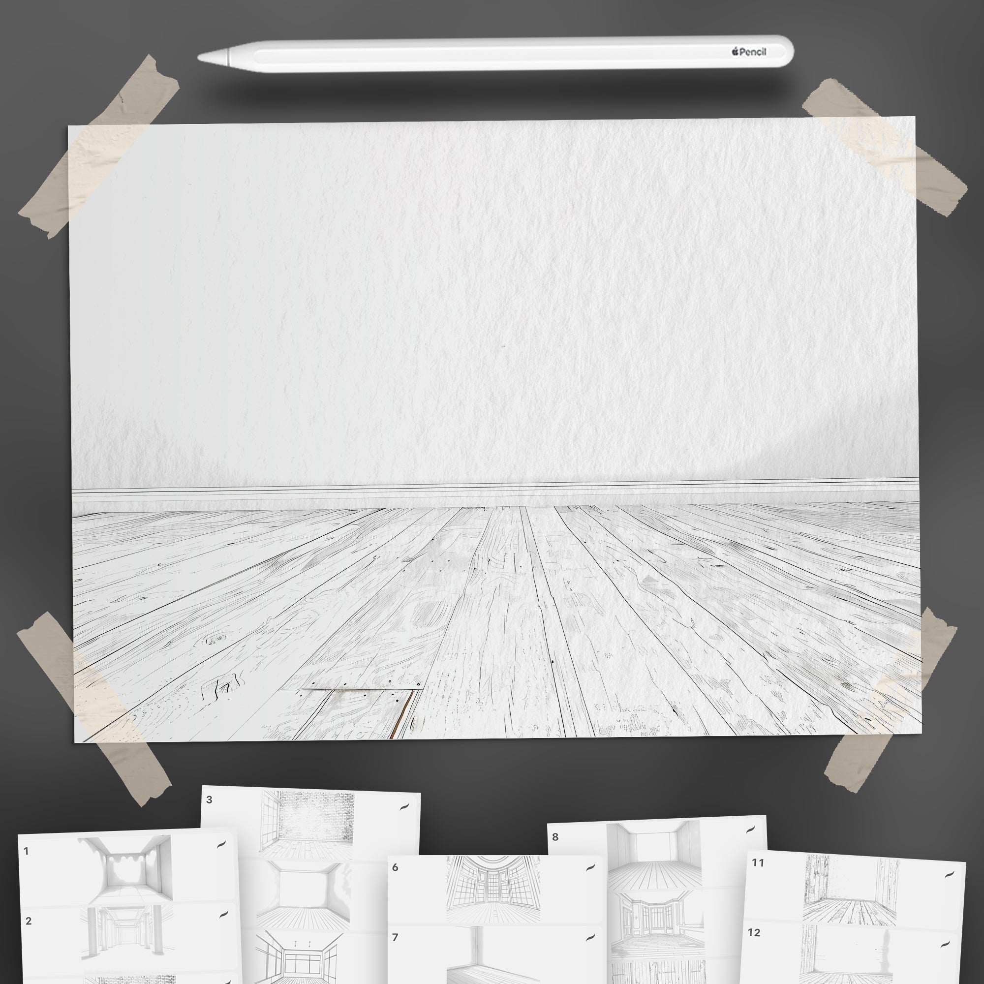100 Procreate Empty Rooms Backgrounds