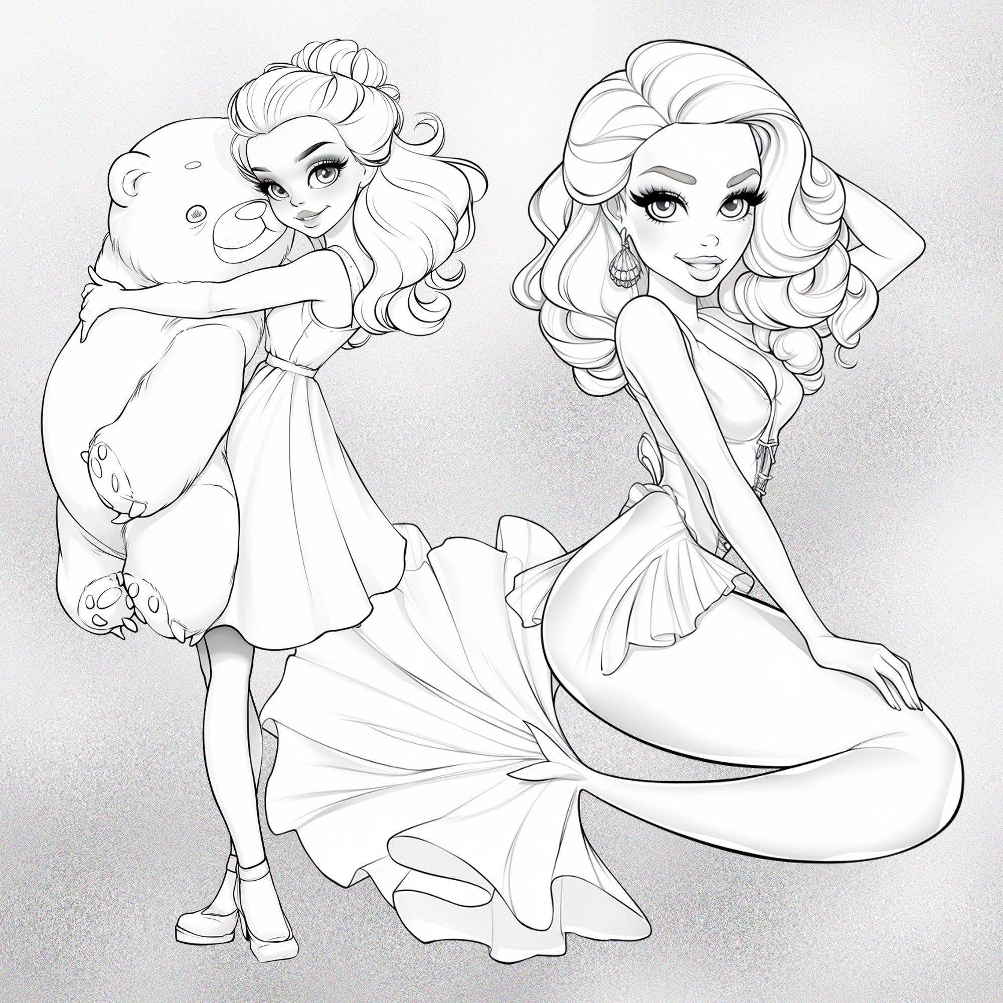 100 Procreate Cartoon Doll Stamps Brushes