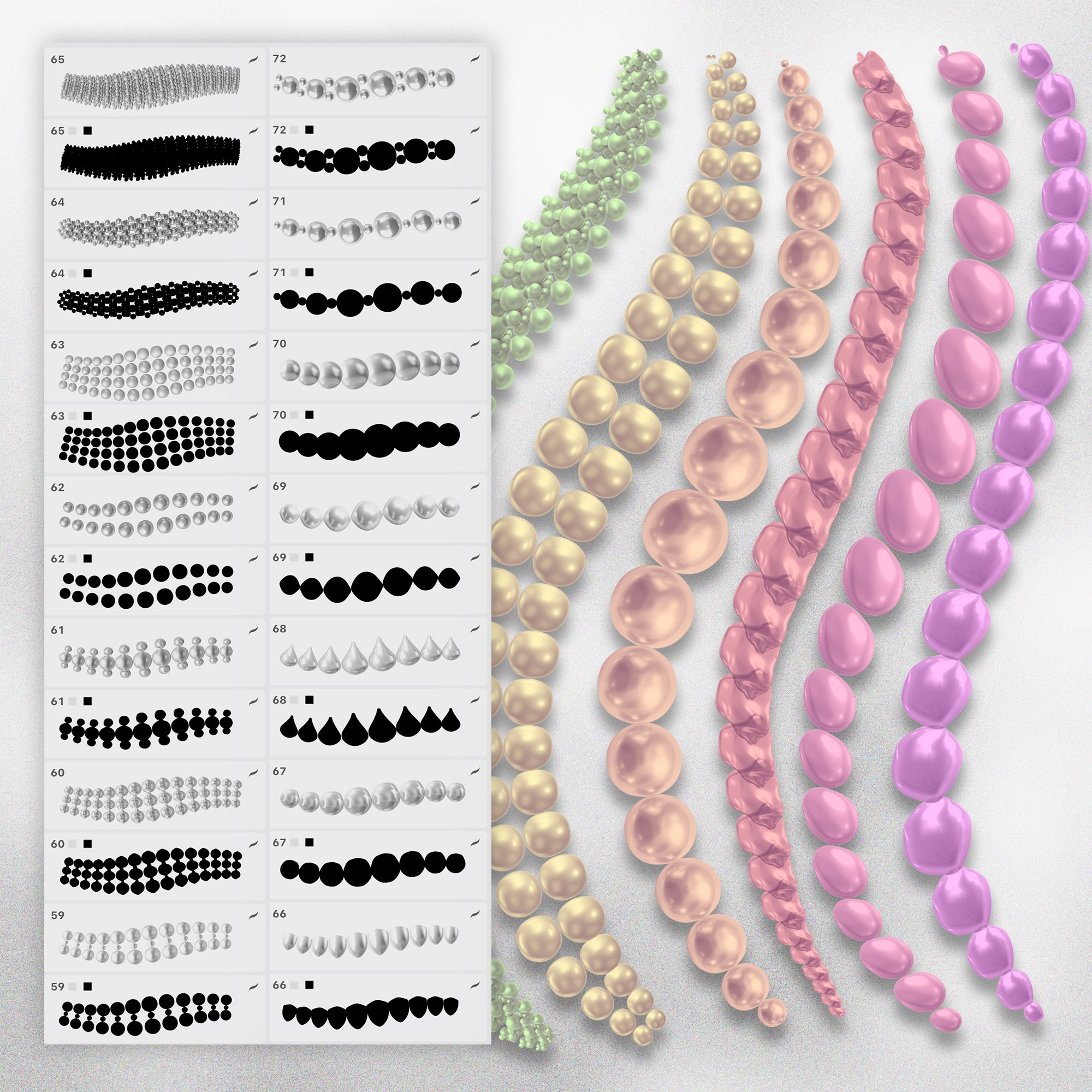 100 Jewelry 2D Brushes for Procreate