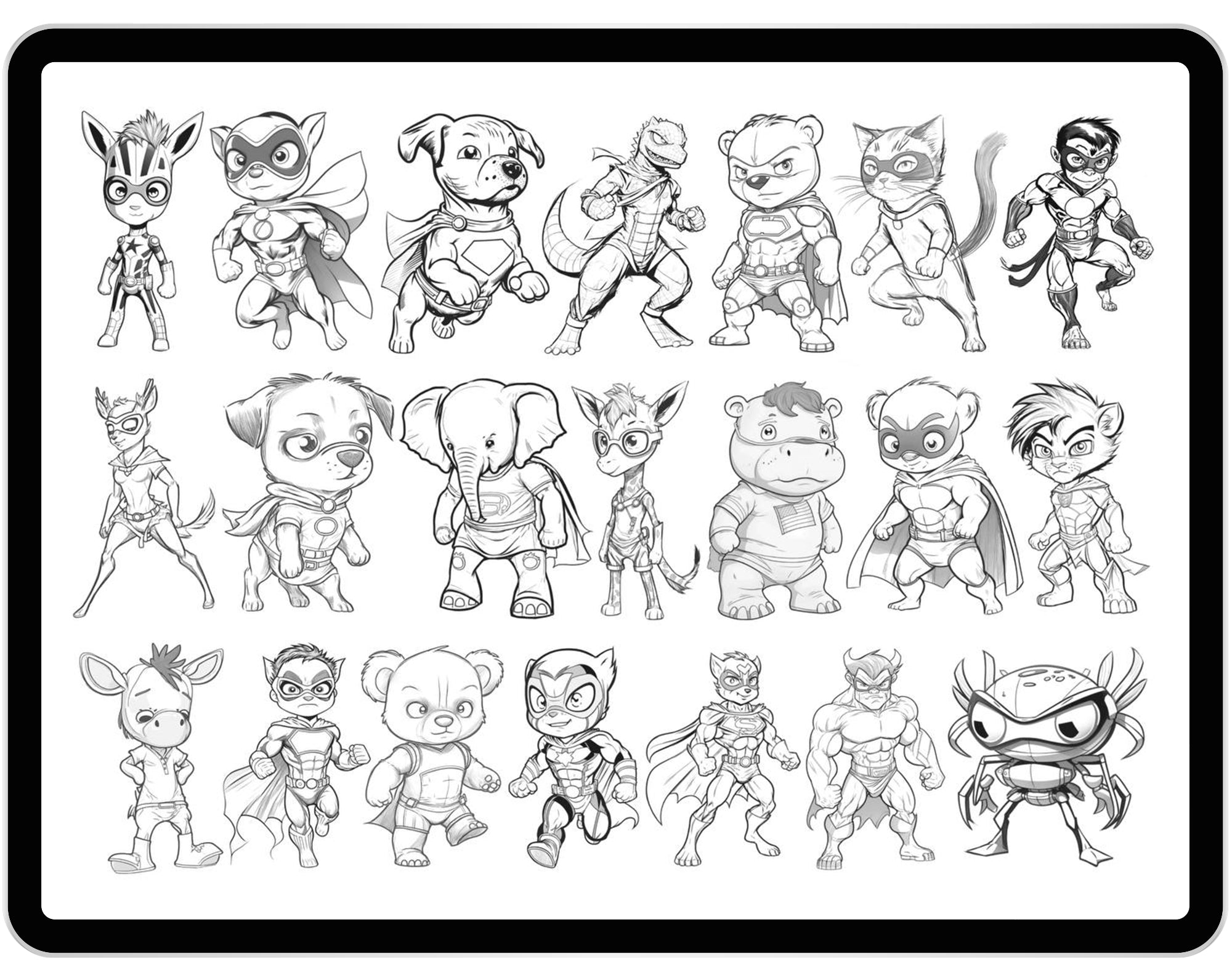 50 Procreate Superheroes Stamp Brushes Part-2 Brushes