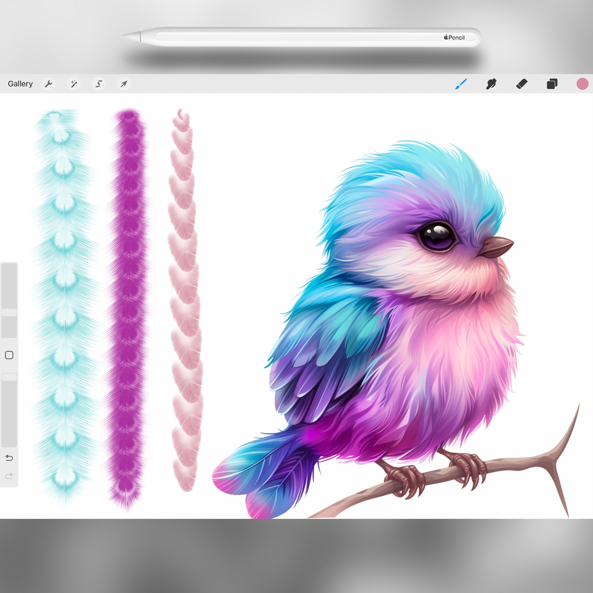 50 Procreate Feather Brushes