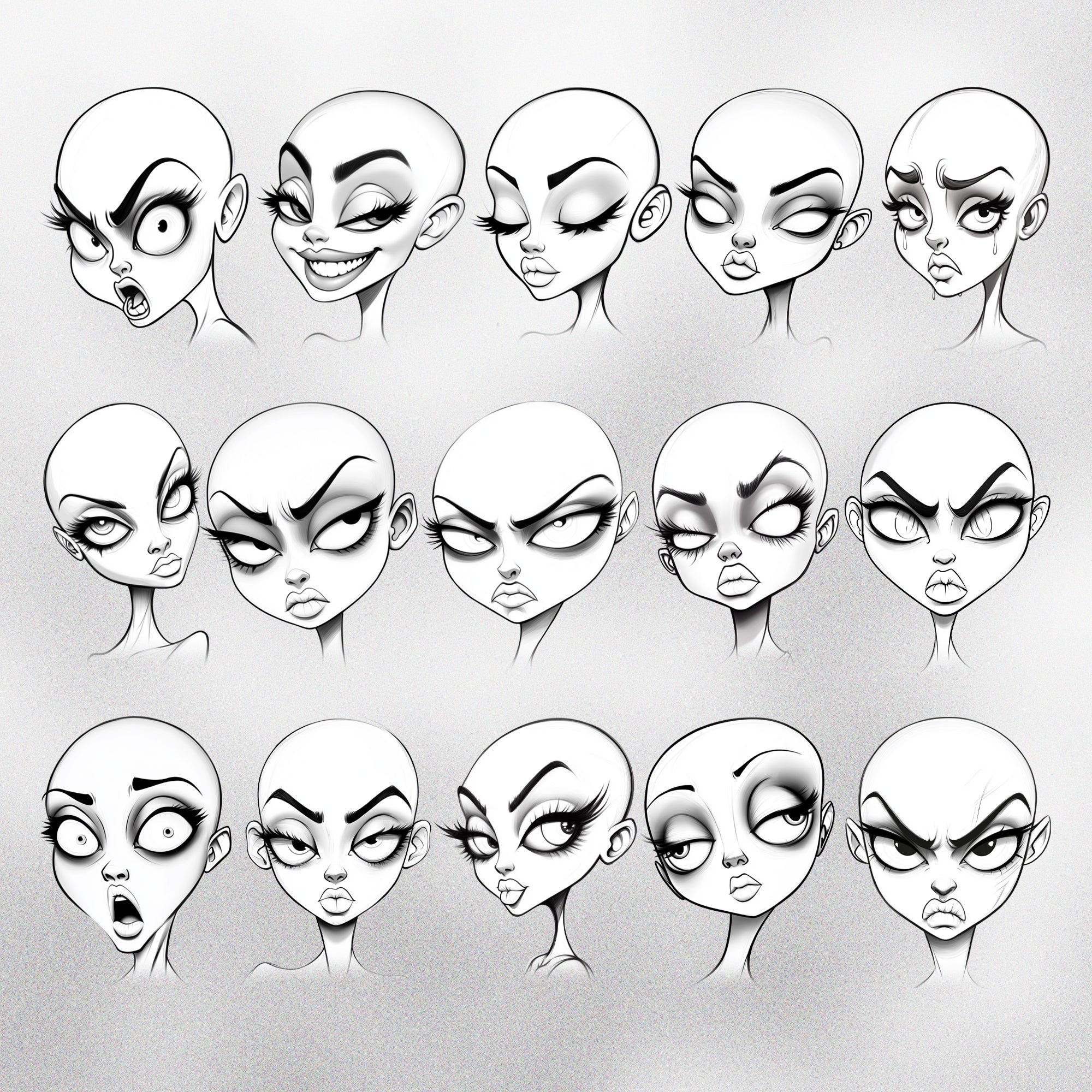 120 Procreate Cartoon Gothic Dolls Stamps Brushes