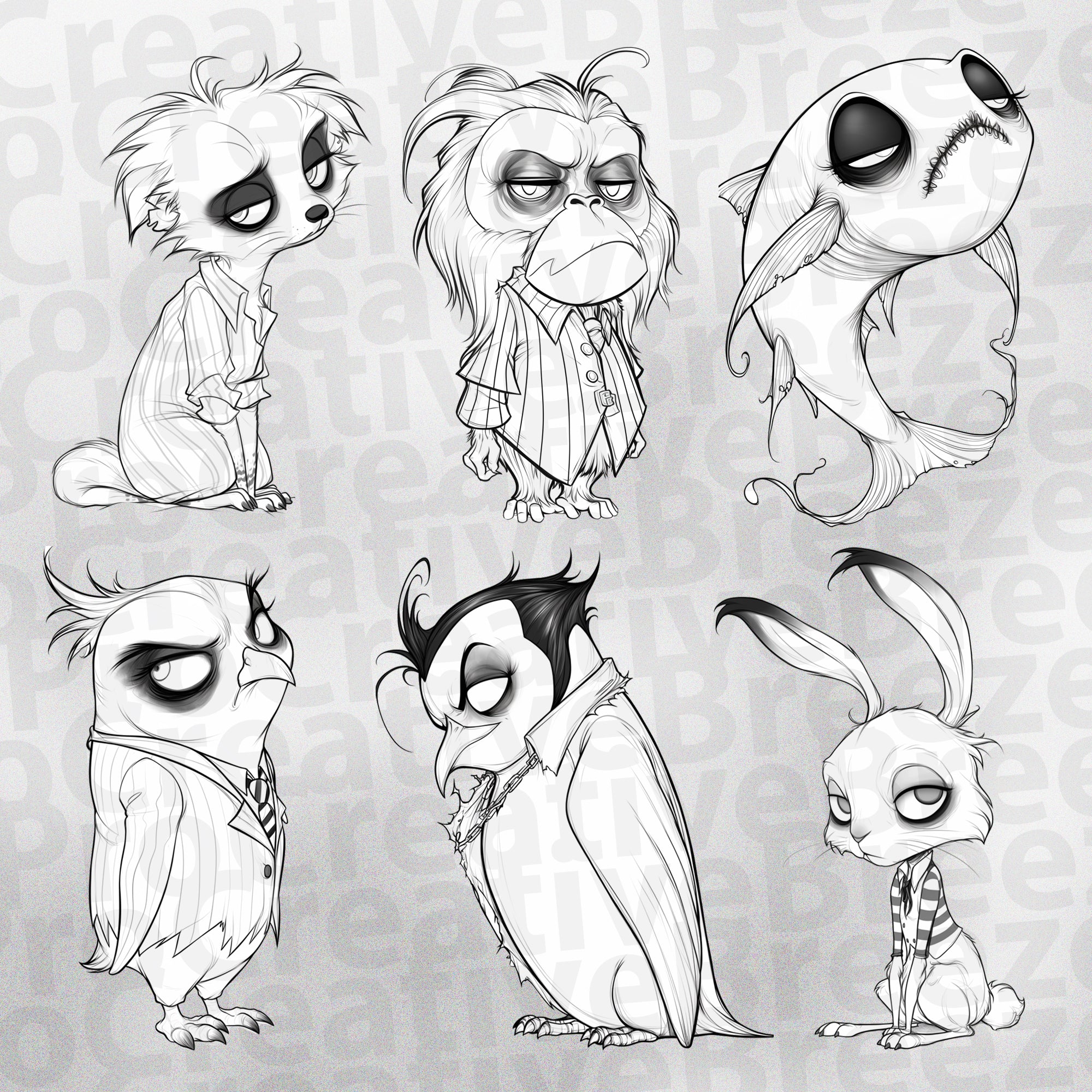 100 Procreate Mystic Beetlejuice Animals Stamp Brushes