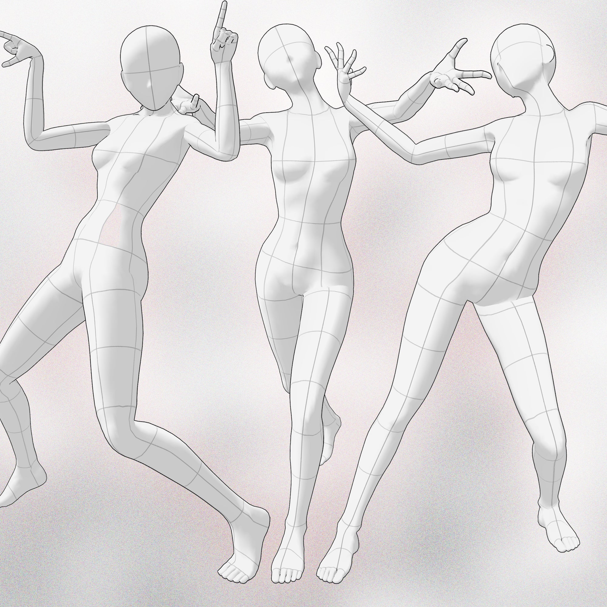 150 Manga Procreate Dancing Poses Stamp Brushes