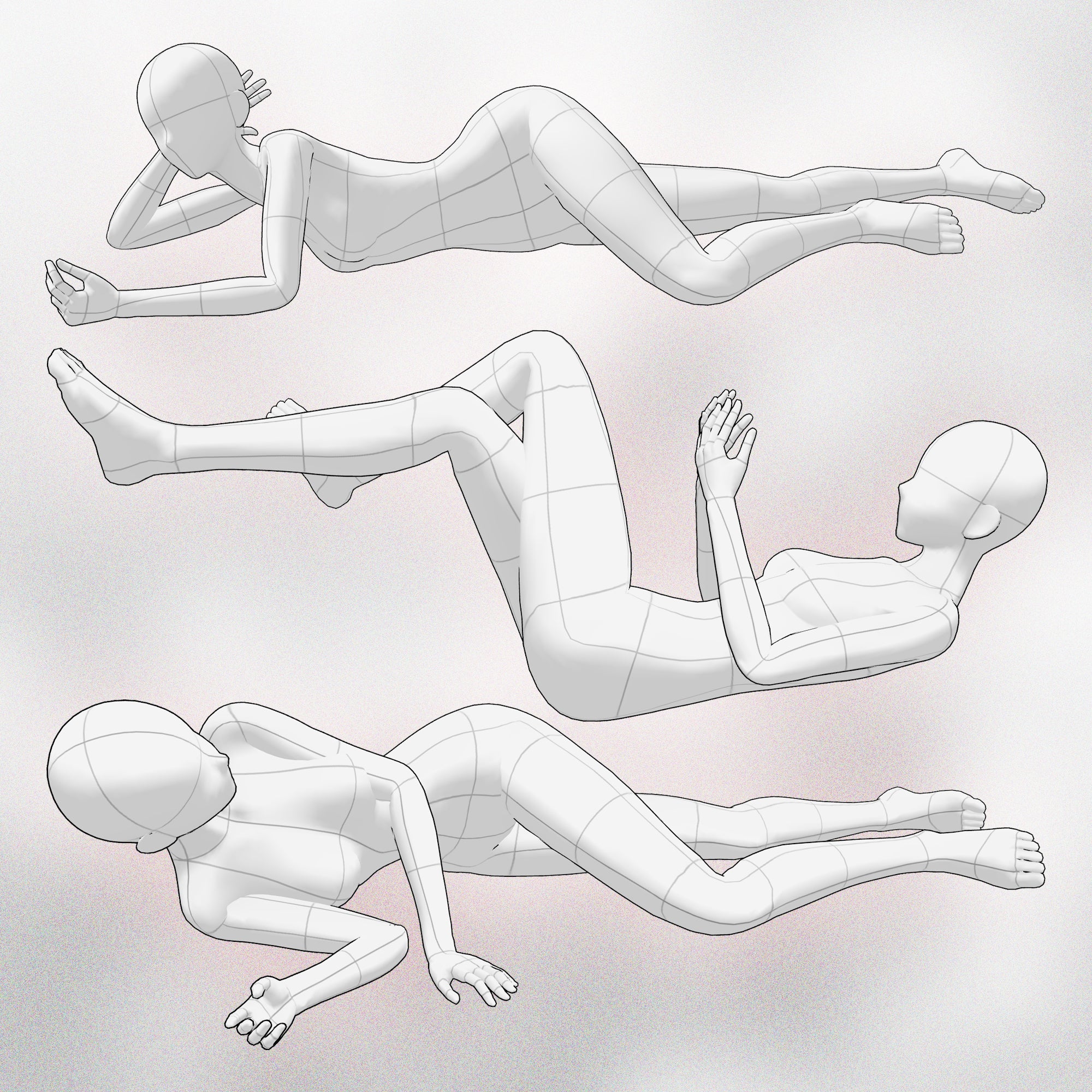 110 Manga Procreate Laying Poses Stamp Brushes