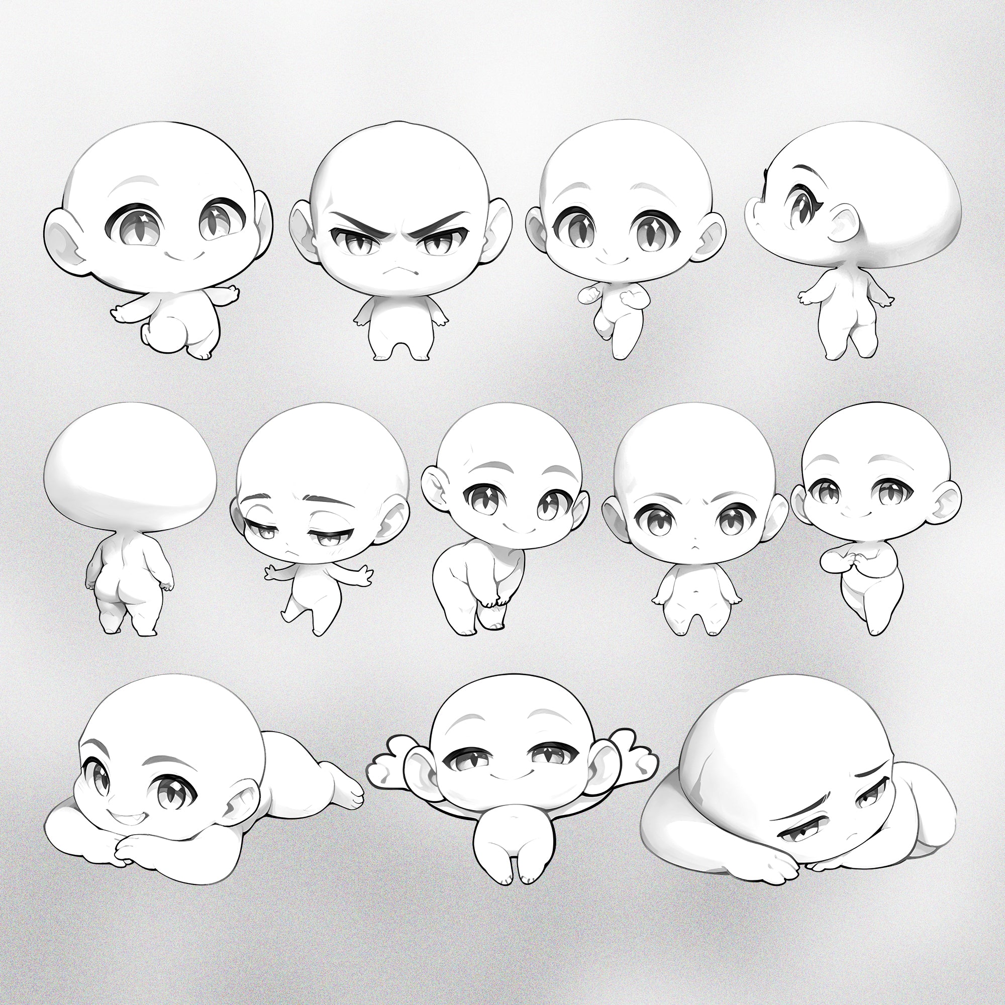 110 Procreate Chibi Boys Stamps