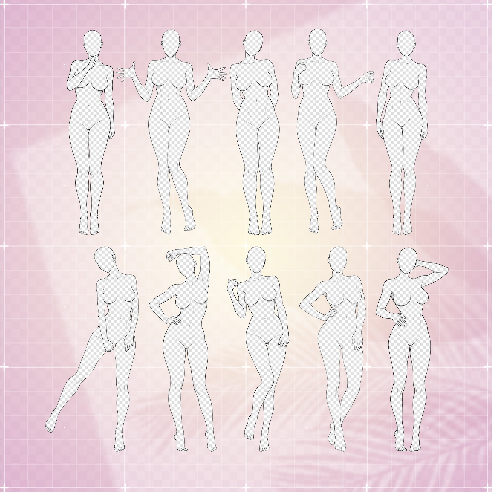 #1 Fashion Template 30 Designs, Procreate Fashion Template Brushes, Photoshop Fashion Template Stamps, PNG Fashion Template, CPS Fashion Template, Afinity Fashion Template