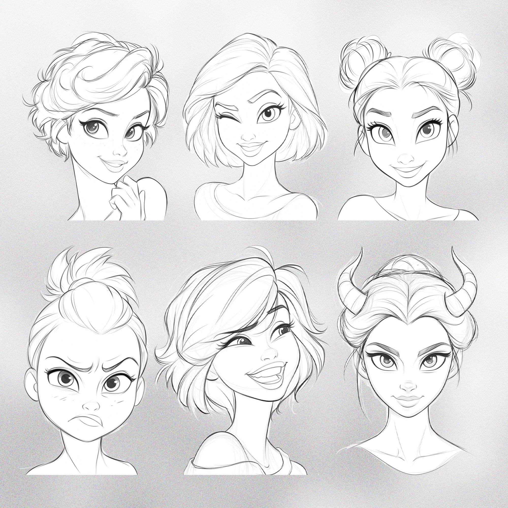 120 Procreate Cartoon Girls Stamps Brushes