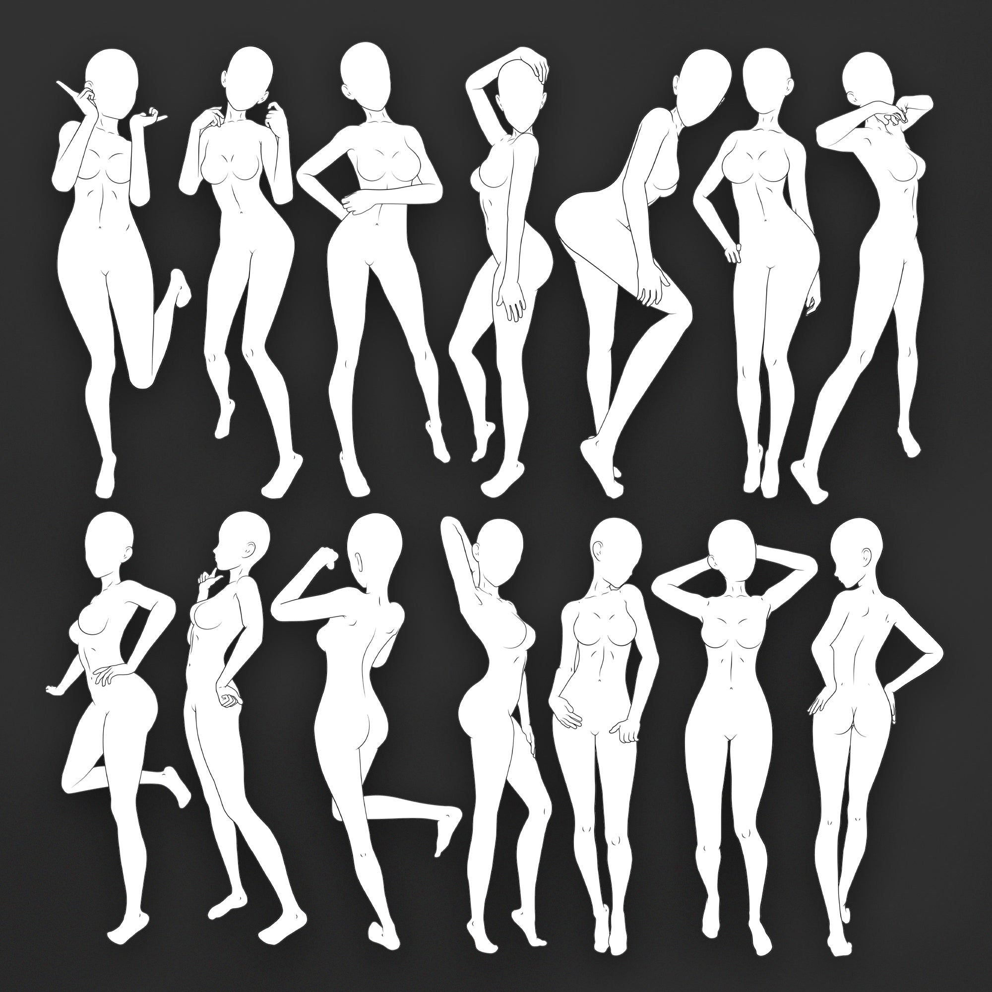 110 Procreate Mannequin Stamps Brushes