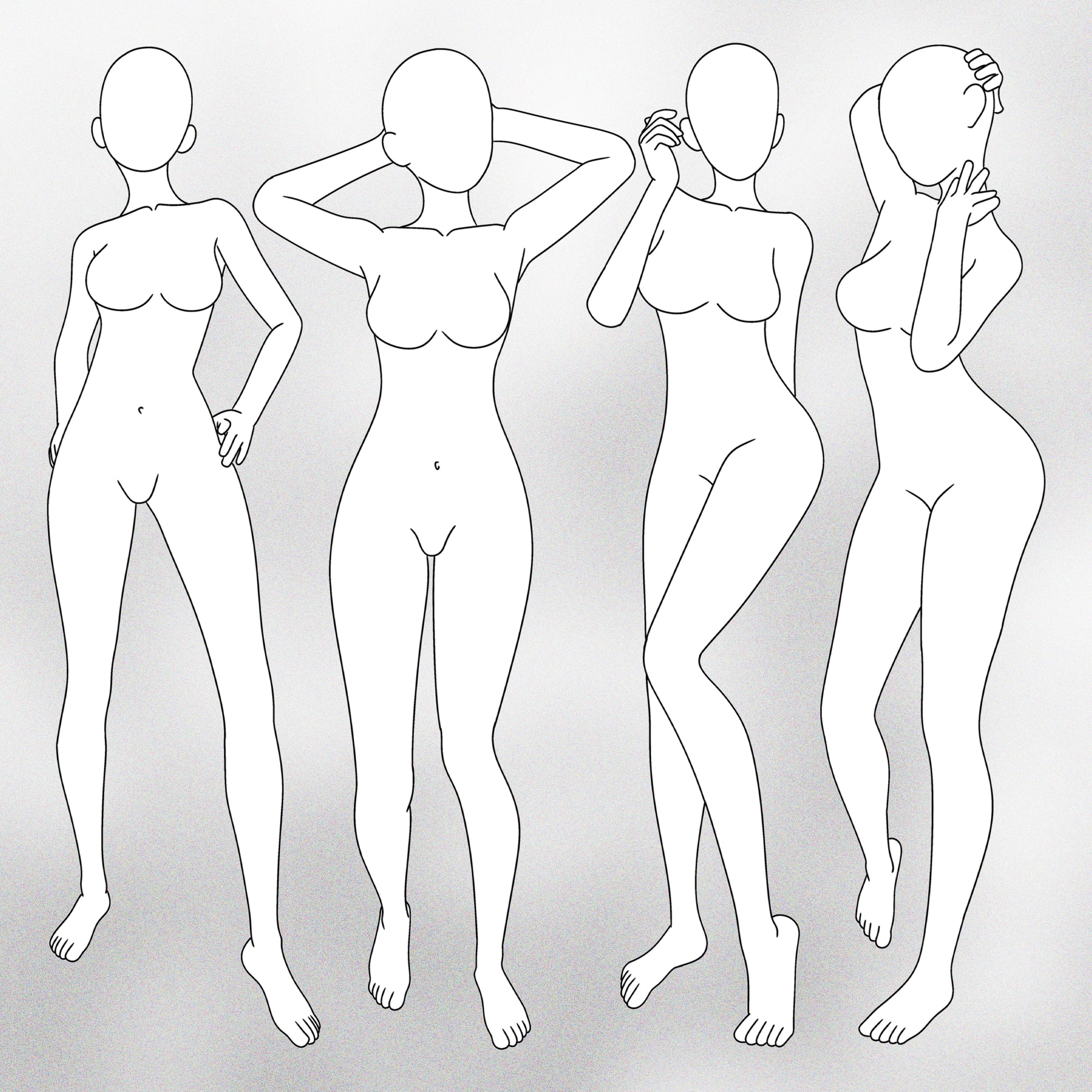 380 Procreate Princesses Pose Maker Stamps Brushes