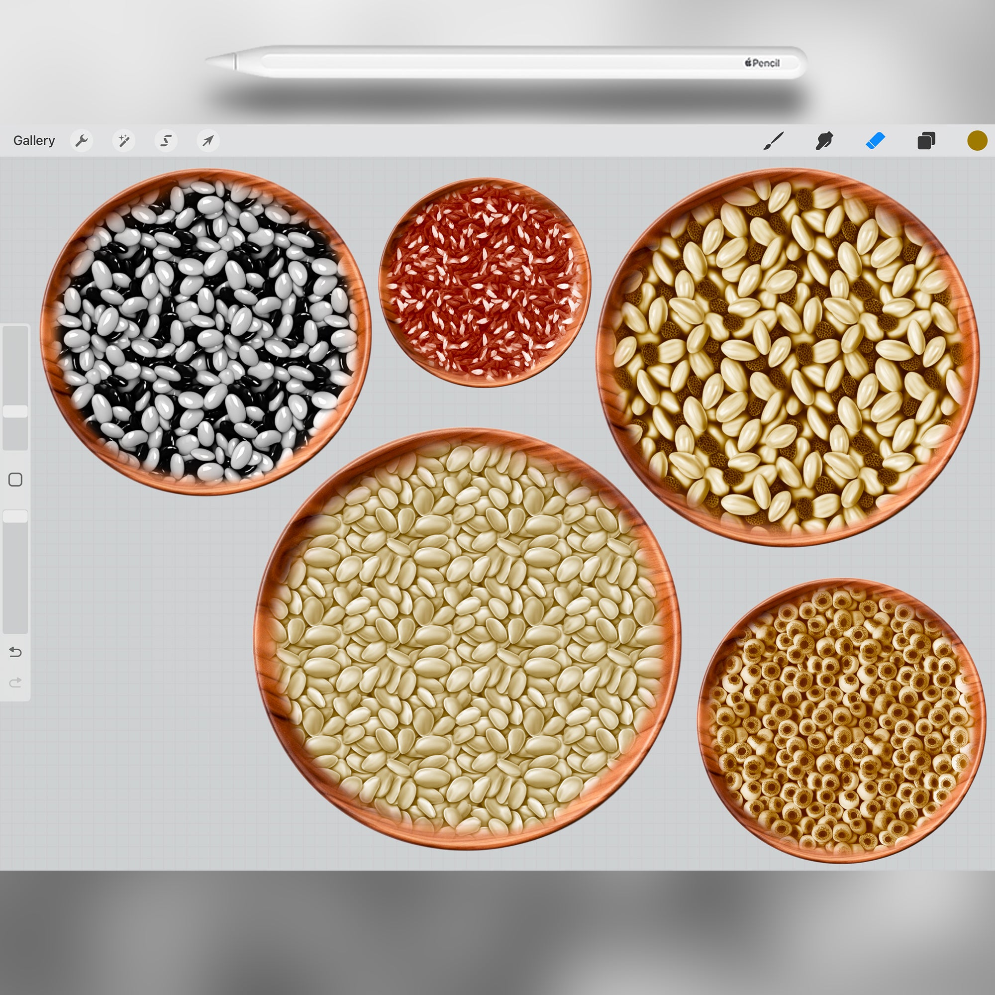 110 Procreate Seeds Texture Brushes