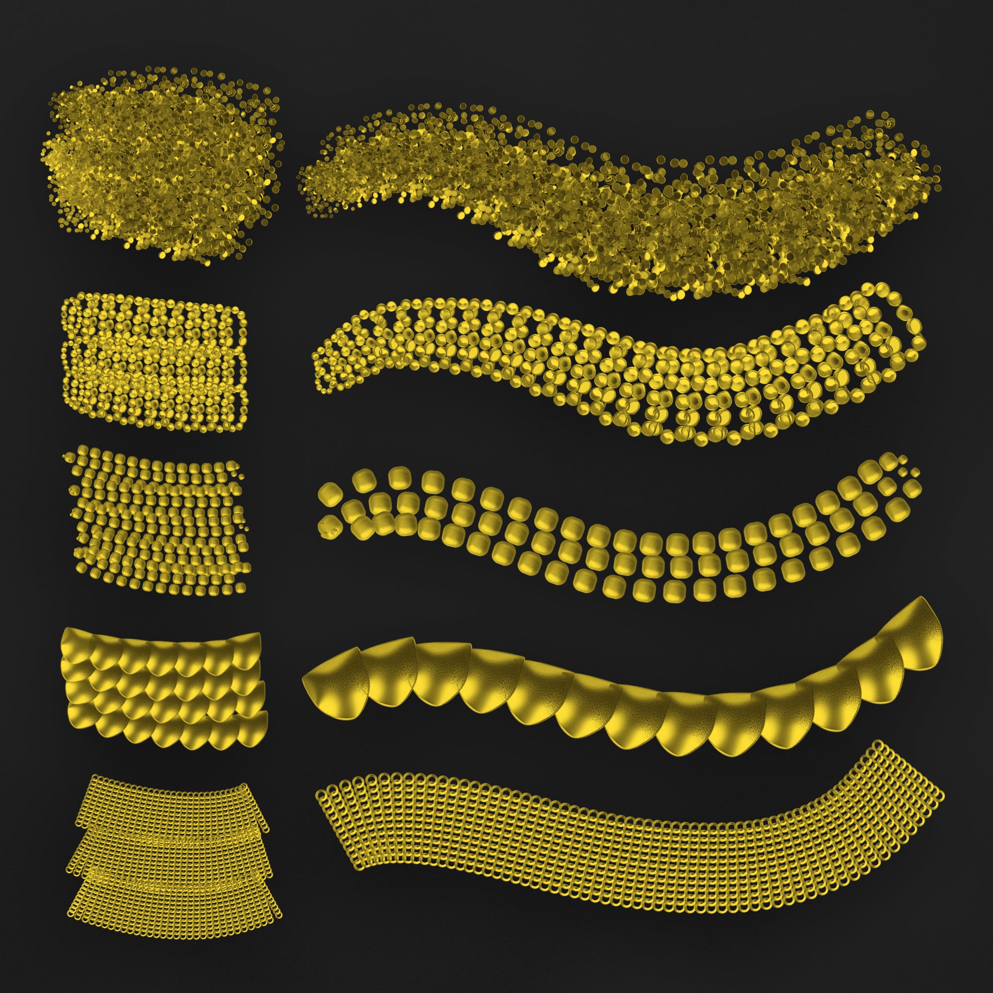 100 Sequins Shimmer 2D Brushes for Procreate