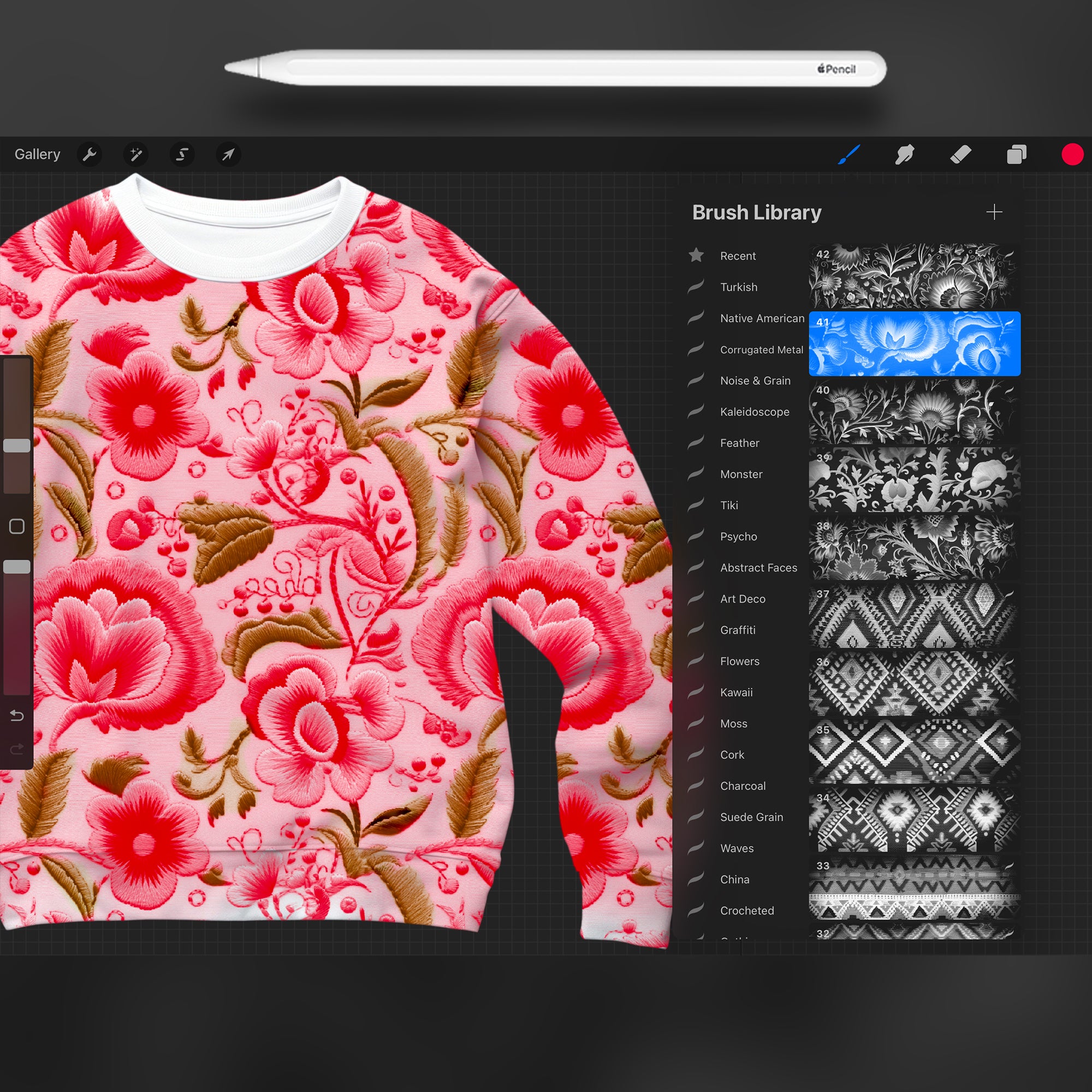 110 Procreate Turkish Pattern Brushes