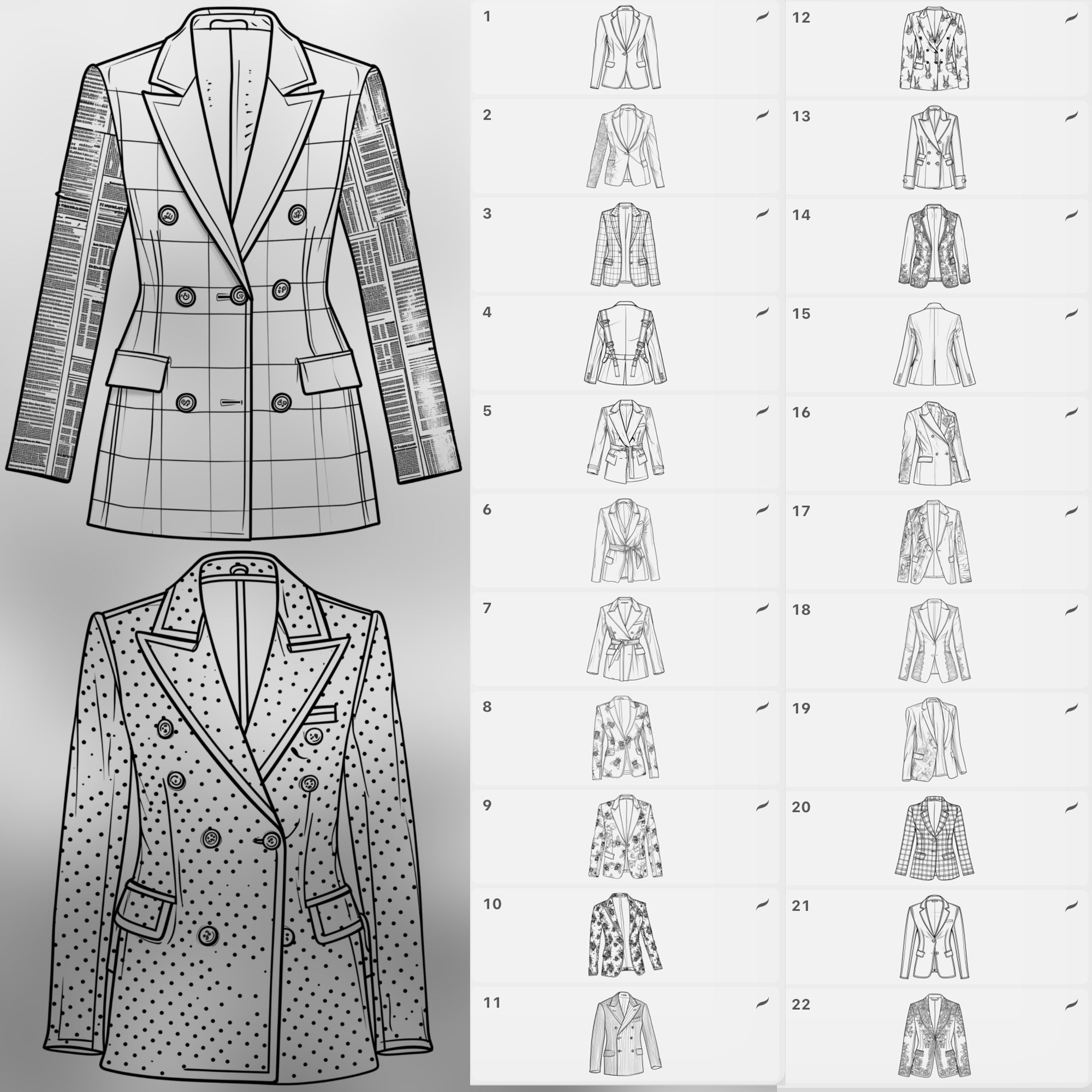 100 Procreate Shearling Jacket Stamp Brushes