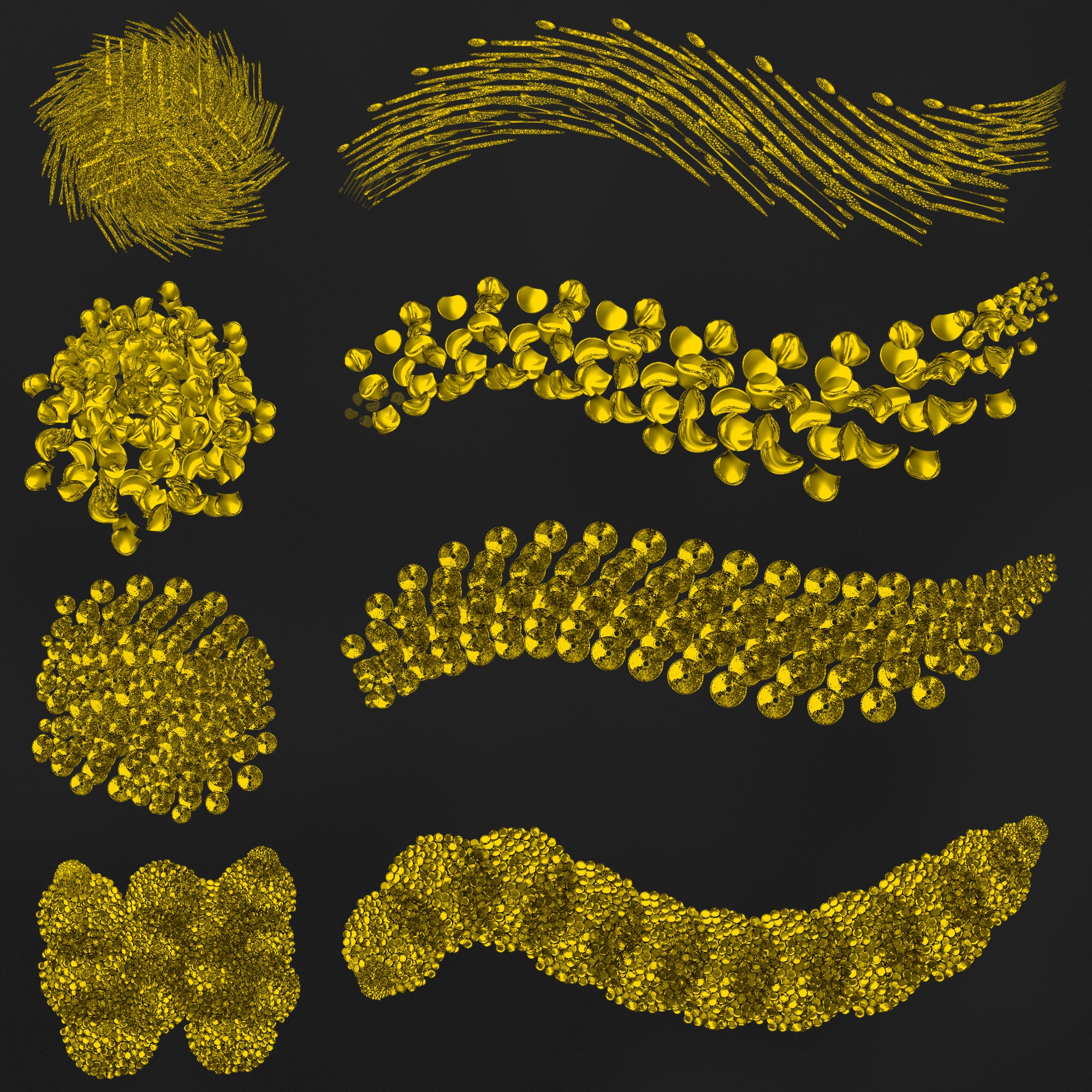 100 Sequins Sparkle 2D Brushes for Procreate