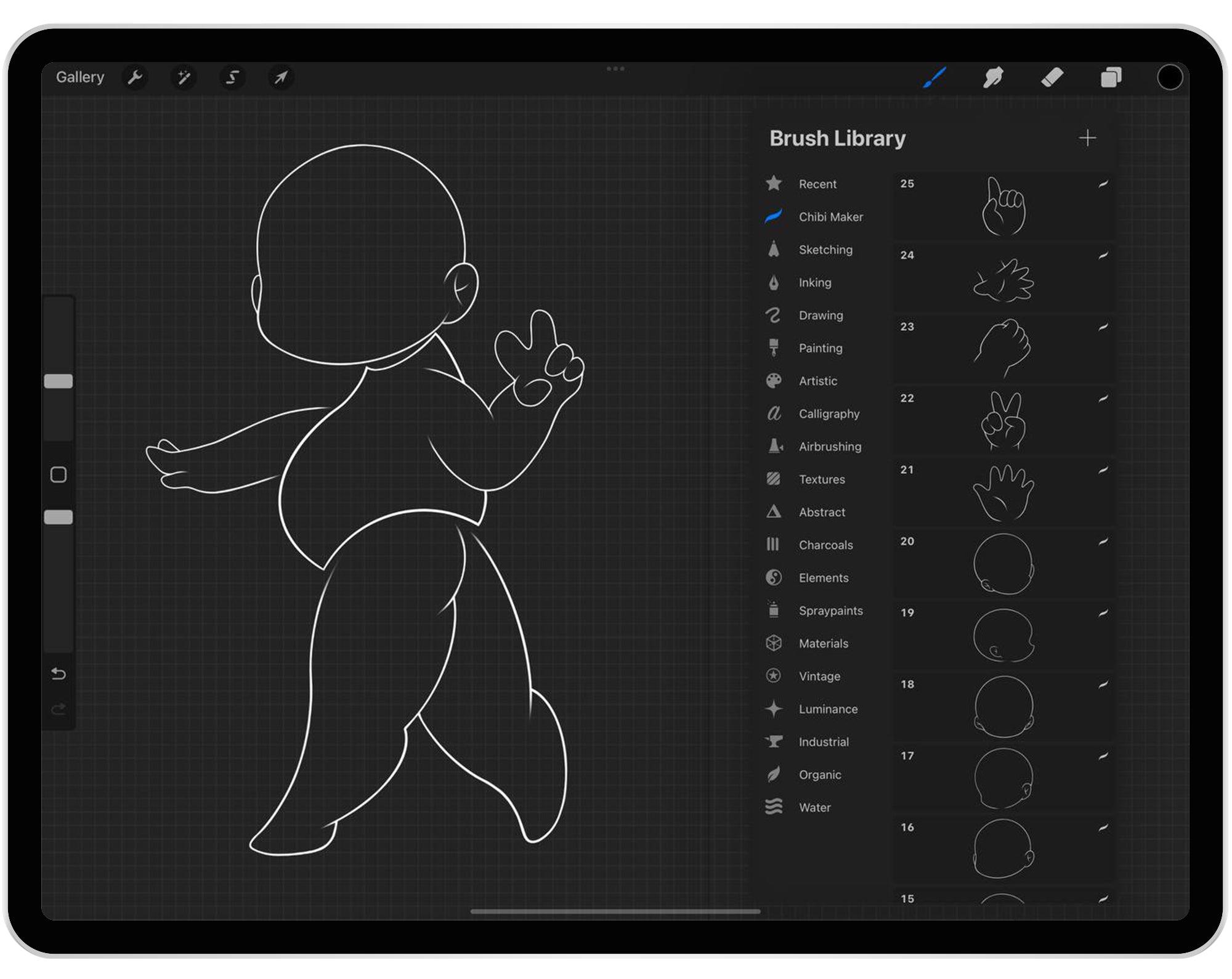 50 Chibi Pose Maker for Procreate