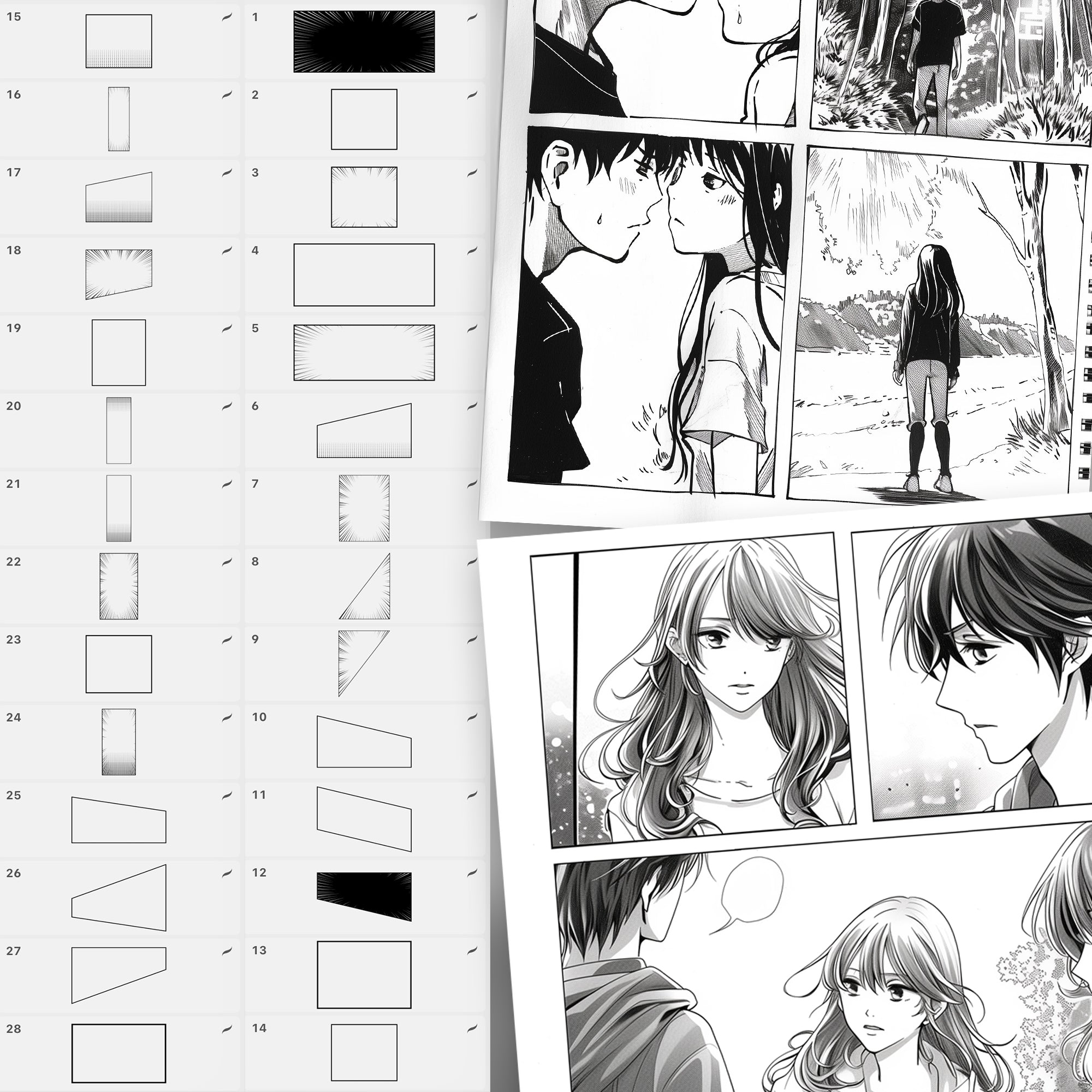 100+ Procreate Comic Storyboard Template Builder Brushes