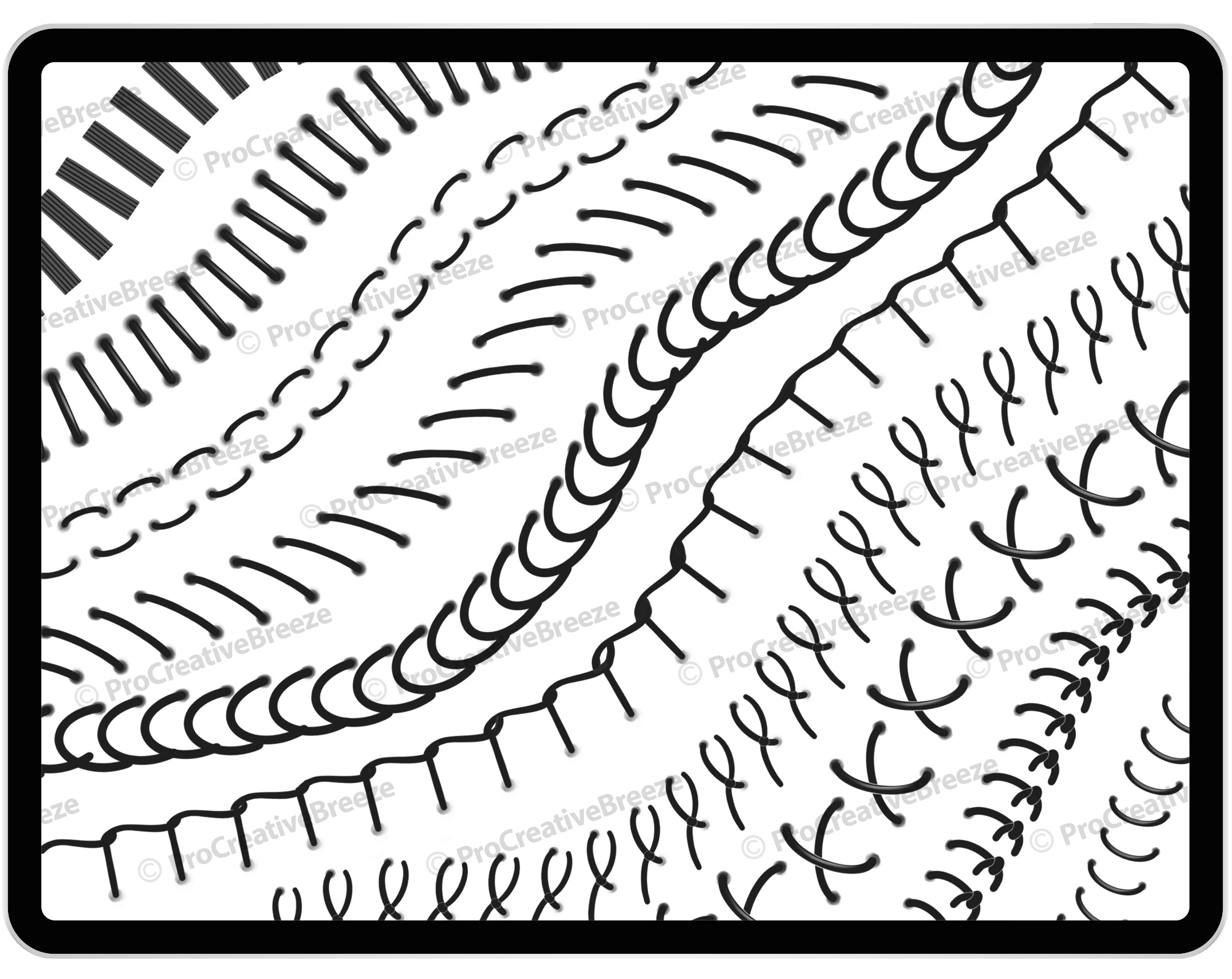 10 Procreate Surgical Sutures Brushes