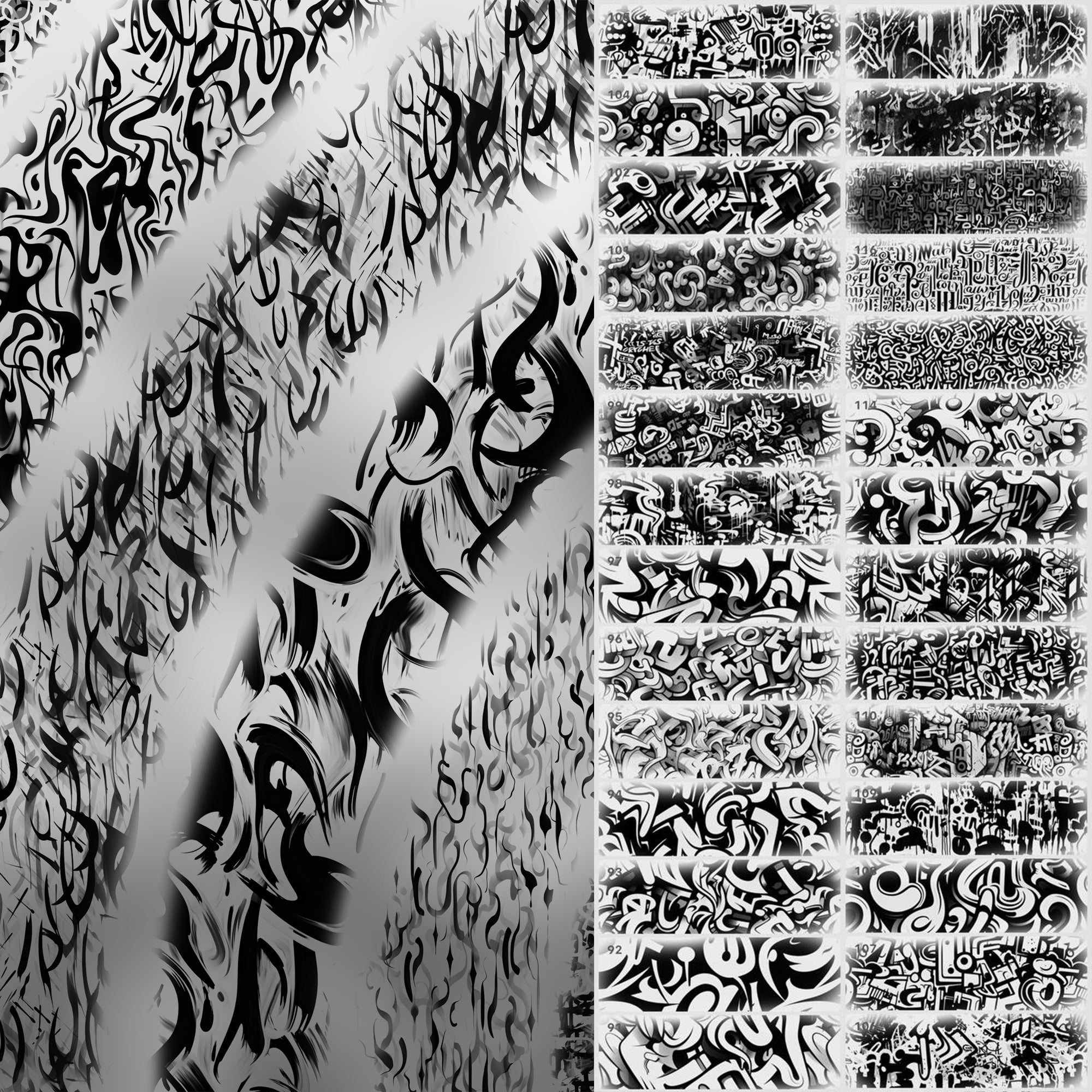 120 Procreate Calligraffiti Textures (Part-2) Brushes