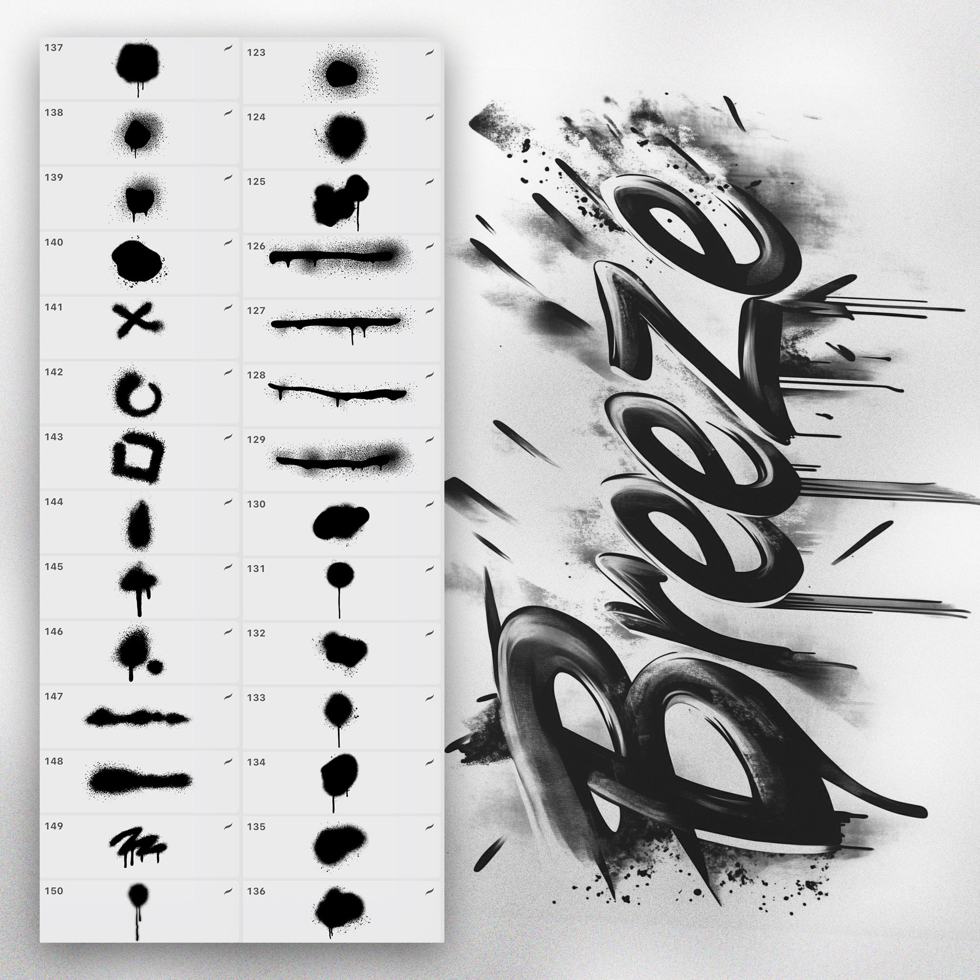 150 Procreate Graffiti Brushes