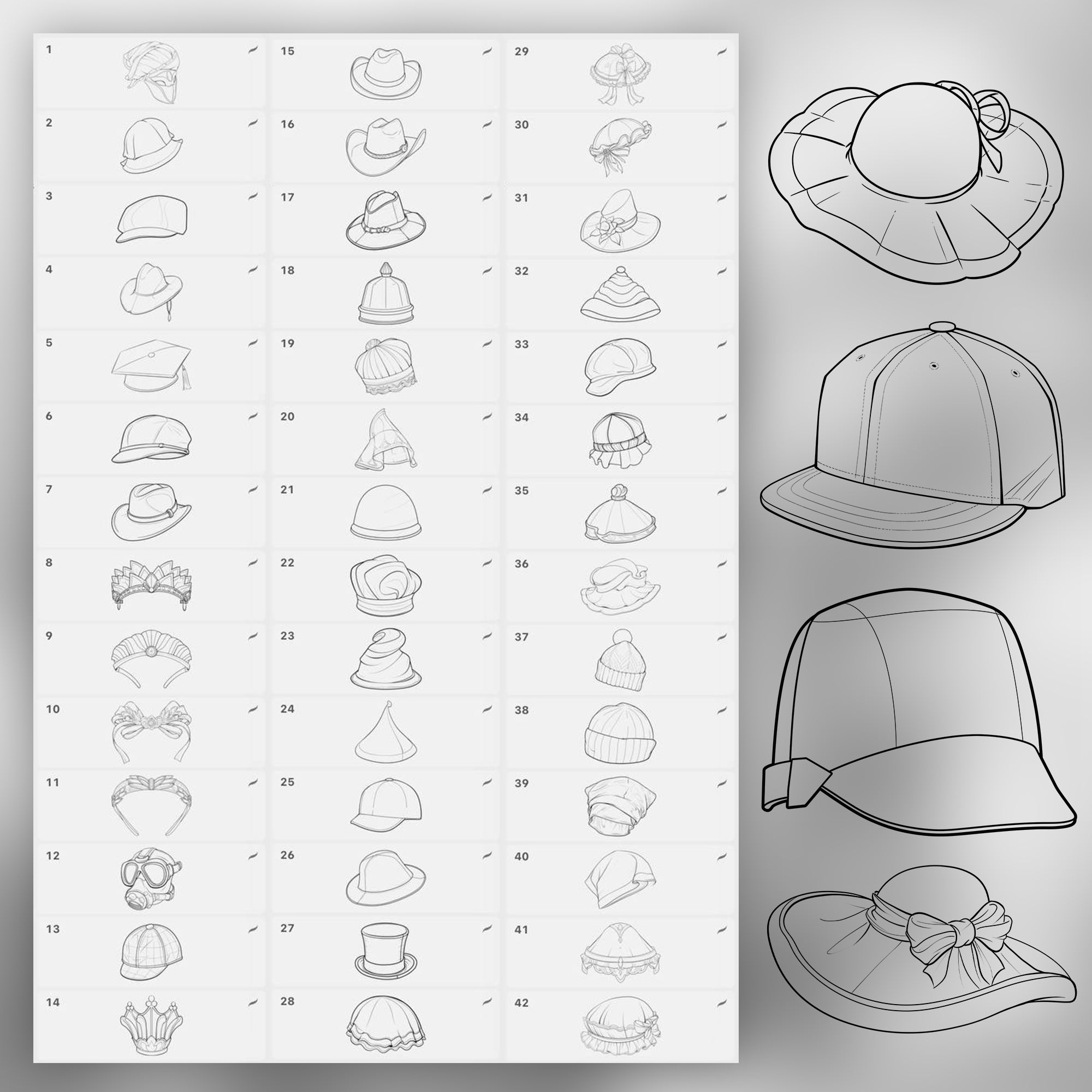 200 Procreate Headwear Stamp Brushes