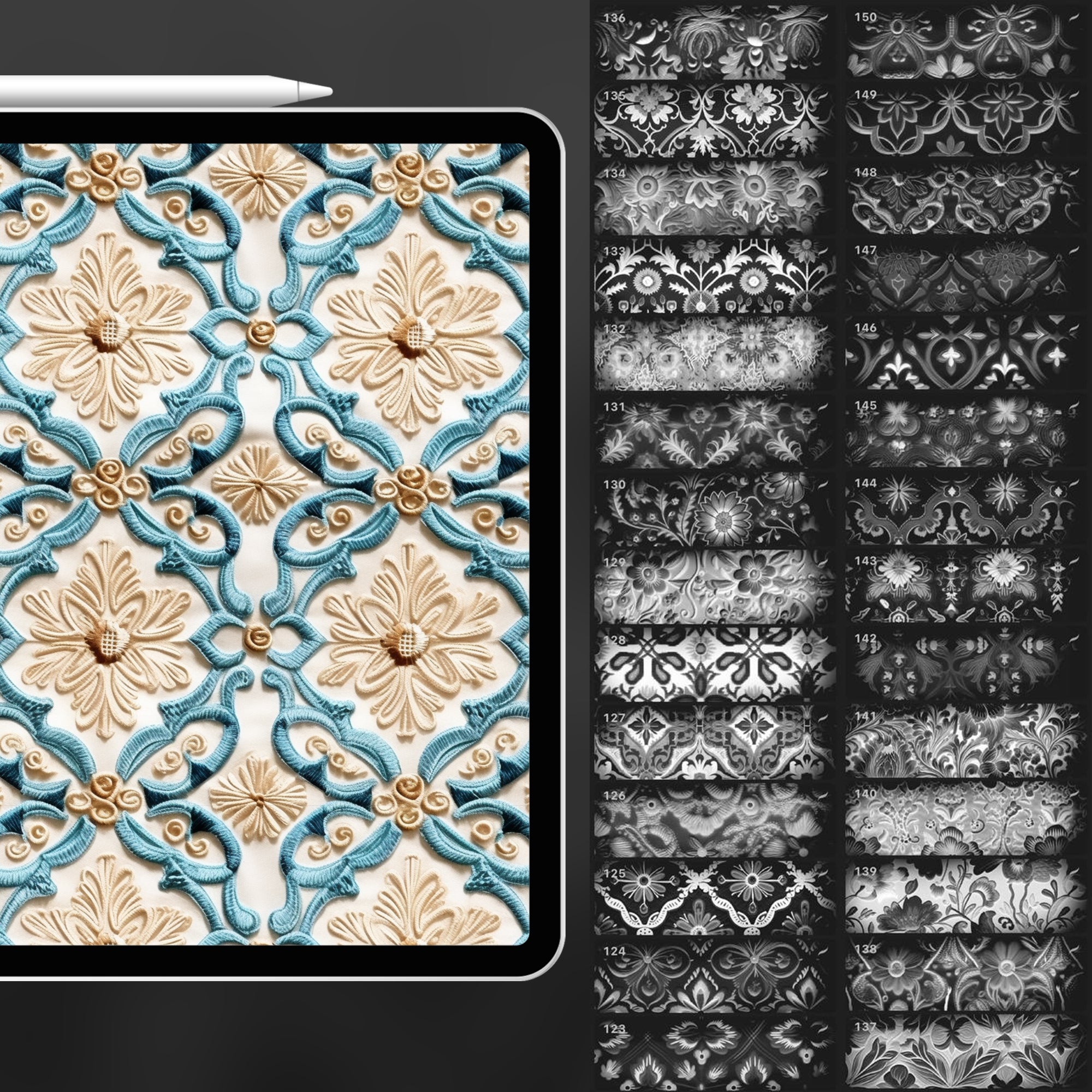 150 Procreate Persian Pattern Brushes