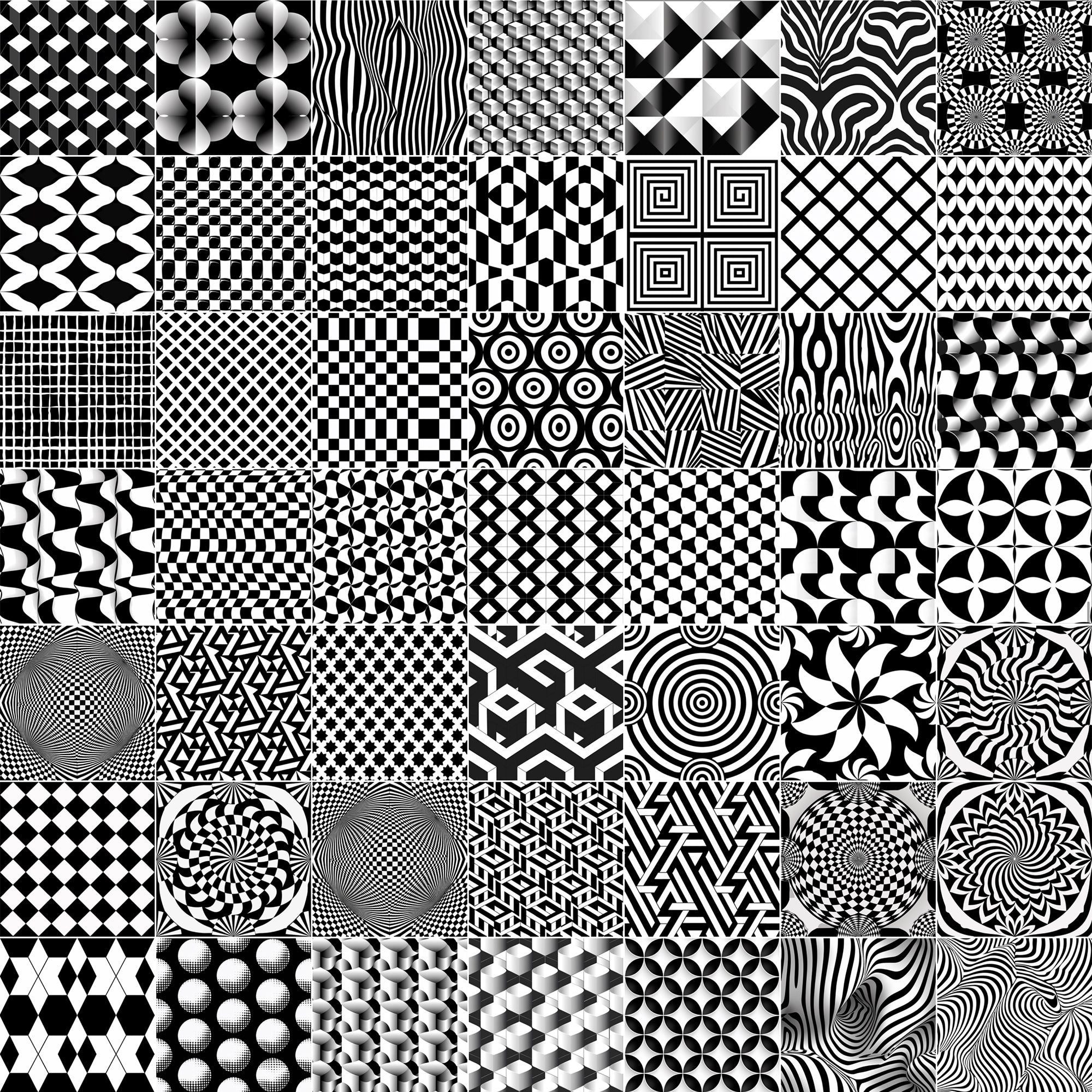 100 Procreate Optical Illusion Pattern Brush