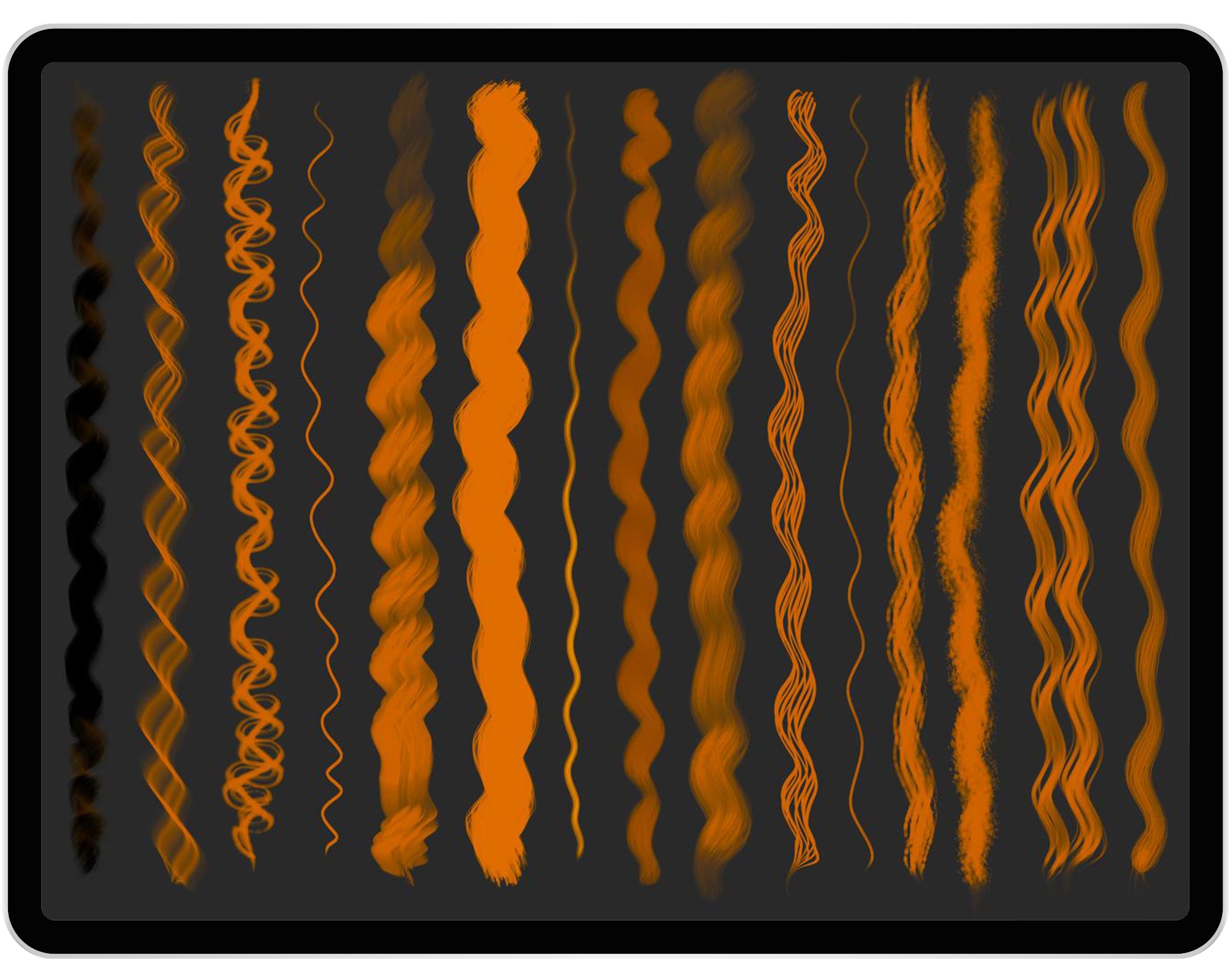 40 Procreate Hair Brushes